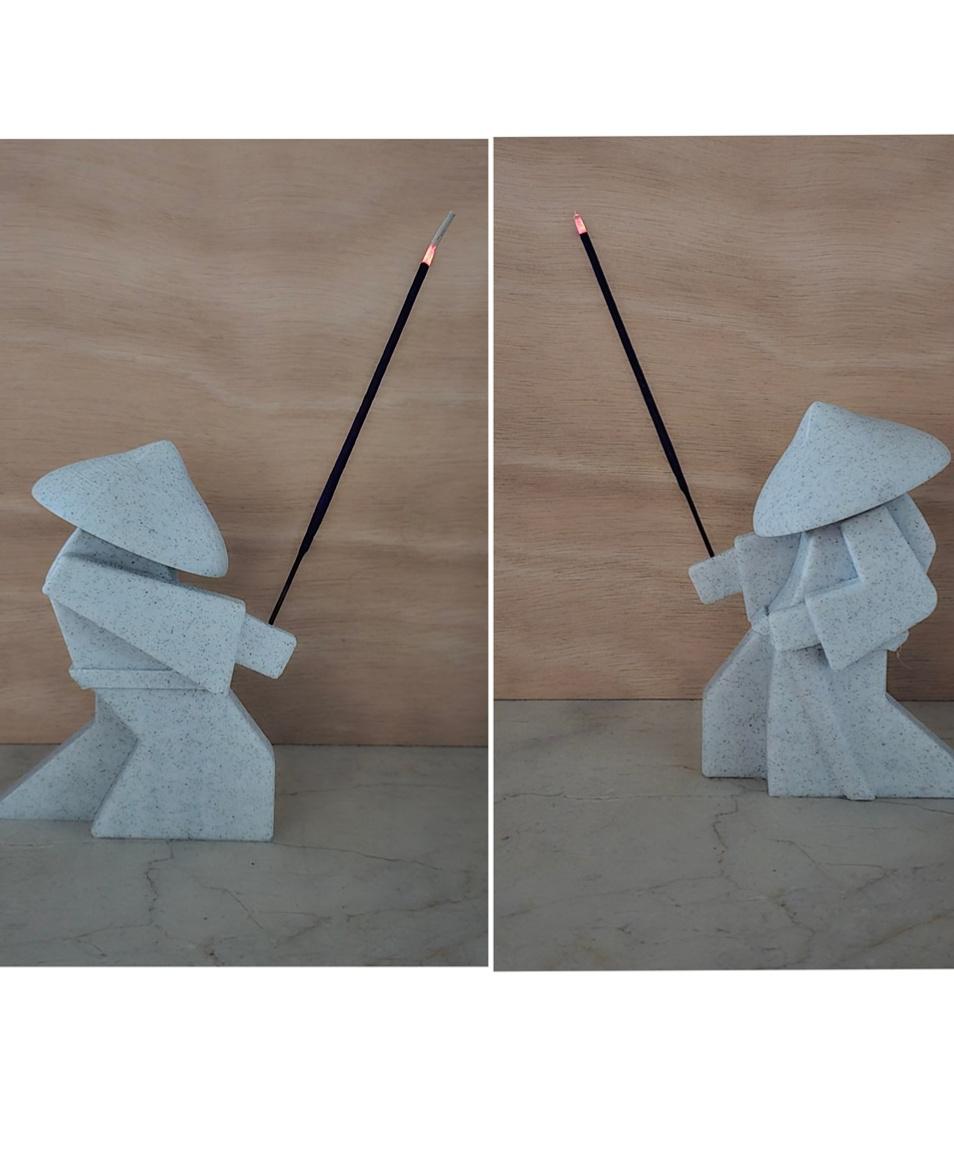 Samurai incense holder. 3d model