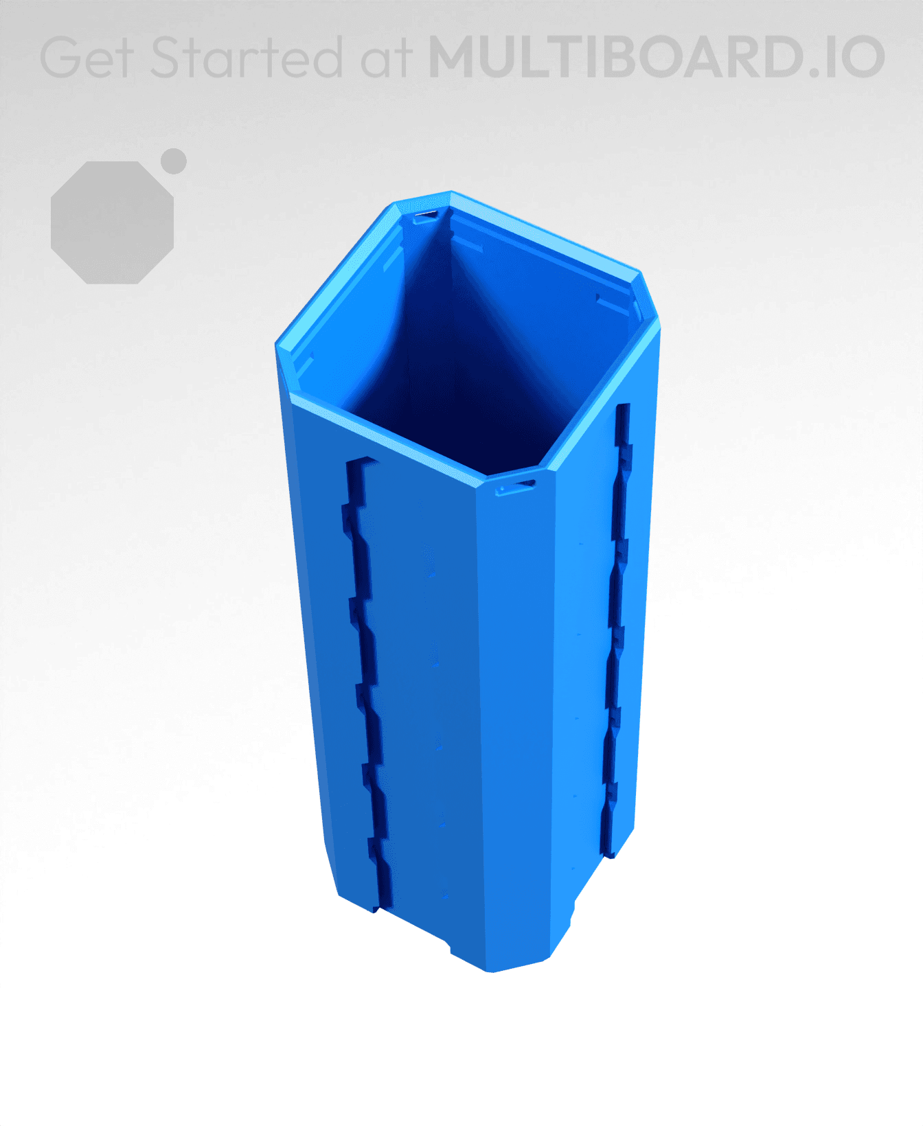 1x1x3 - Topped Multipoint Rail - Pop-In Bin Extension 3d model