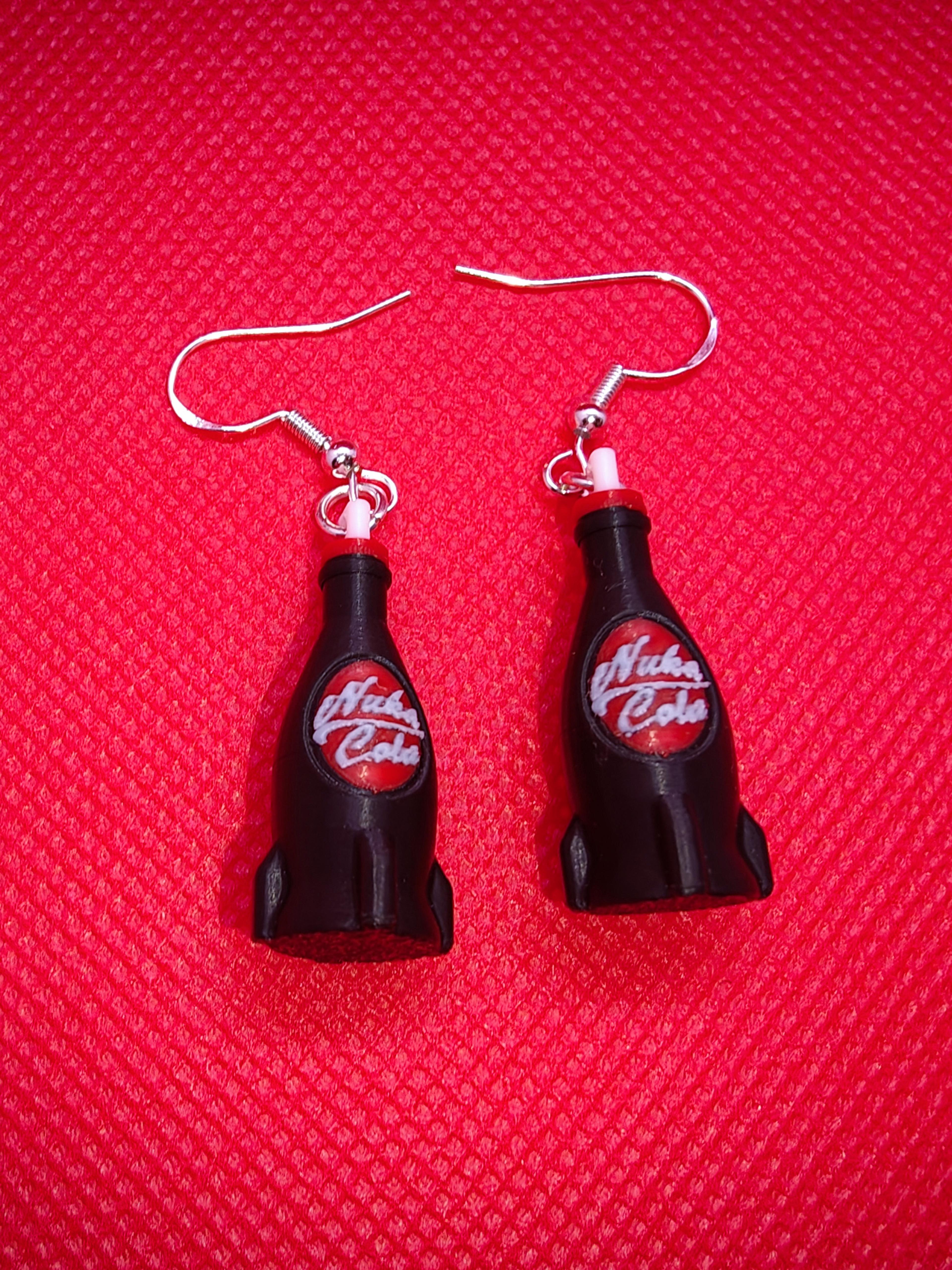 Fallout Nuka Cola Earrings 3d model