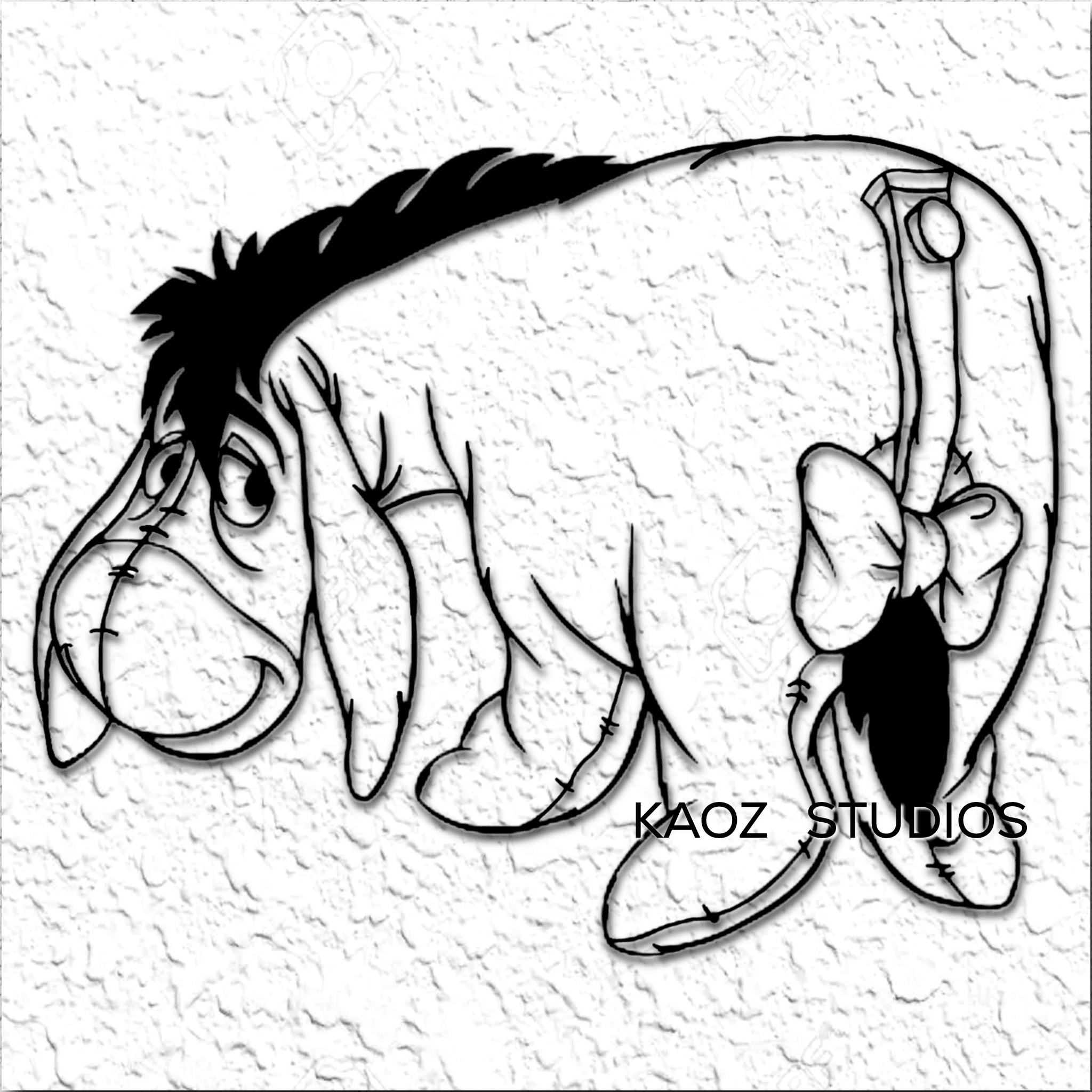 Eeyore wall art Winnie the Pooh Bear wall decor cartoon decoration 3d model