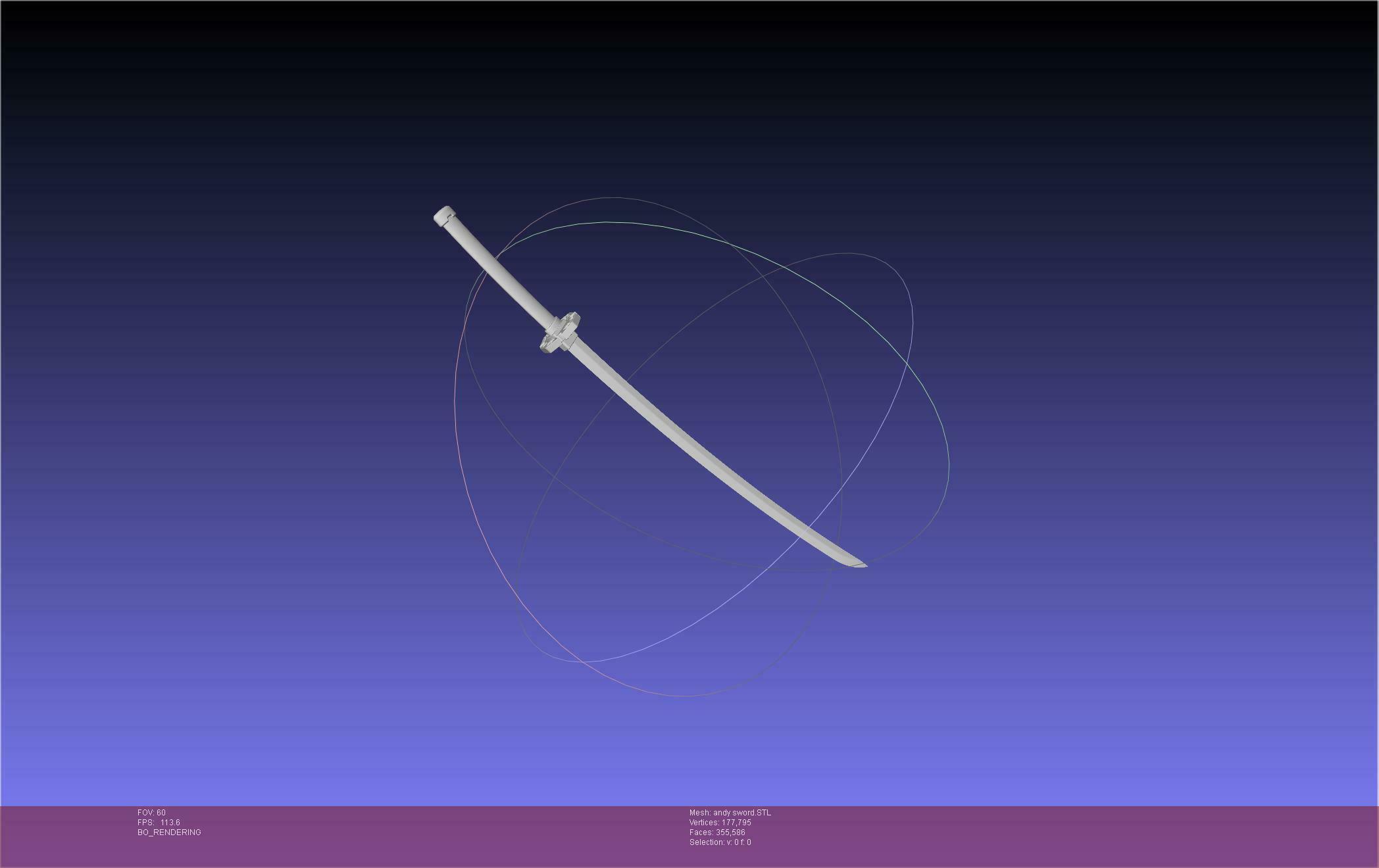 Undead Unluck Andy Sword Assembly 3d model