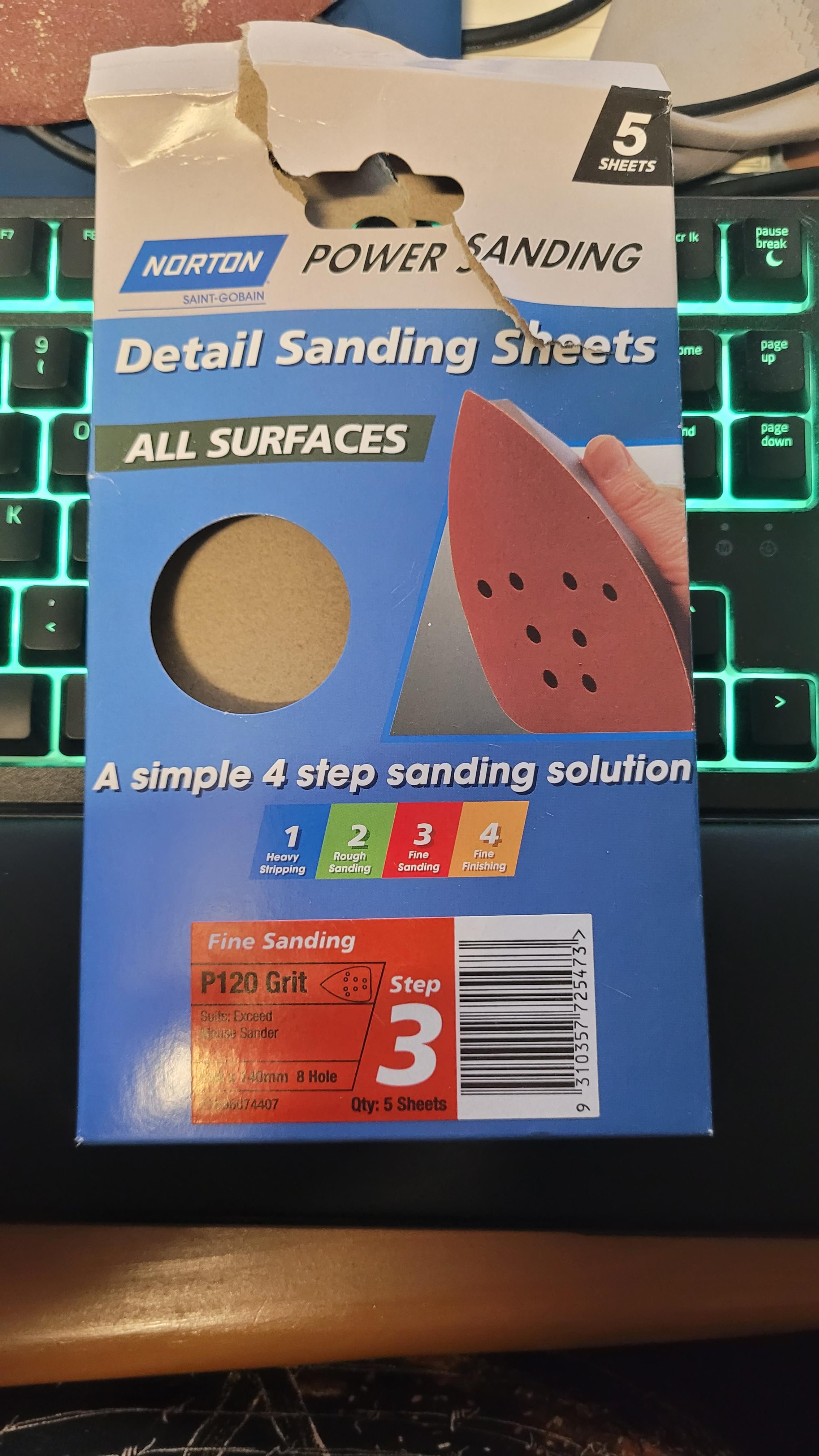 Detail (Mouse) Sanding sheet dispenser with Tabs 3d model
