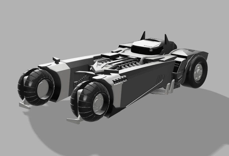 White Knight Batmobile 3d model