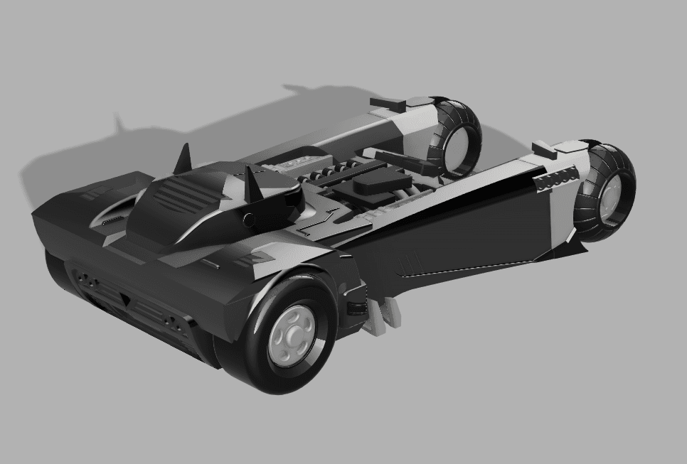 White Knight Batmobile 3d model