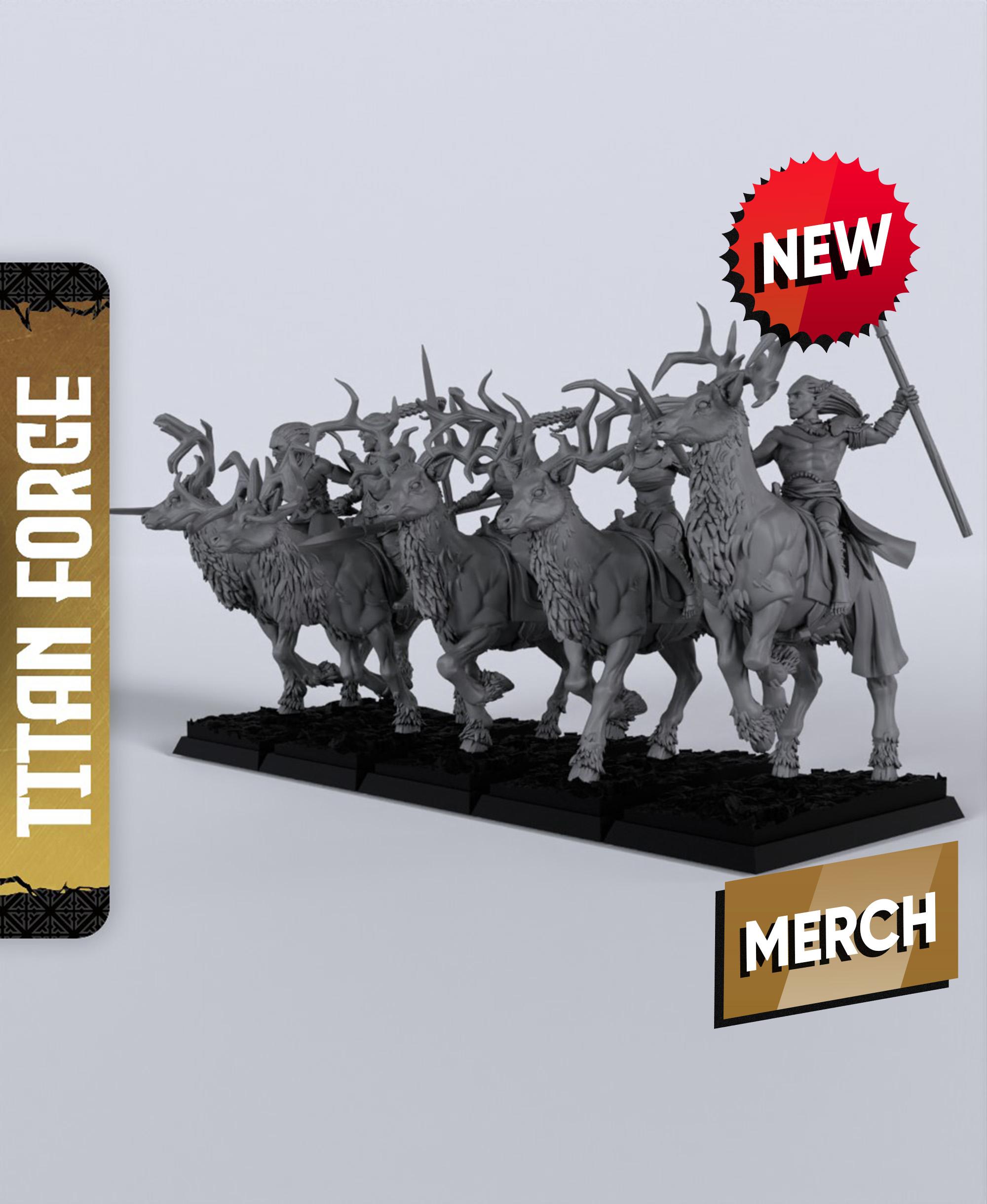 Wild Huntsmen - With Free Dragon Warhammer - 5e DnD Inspired for RPG and Wargamers 3d model