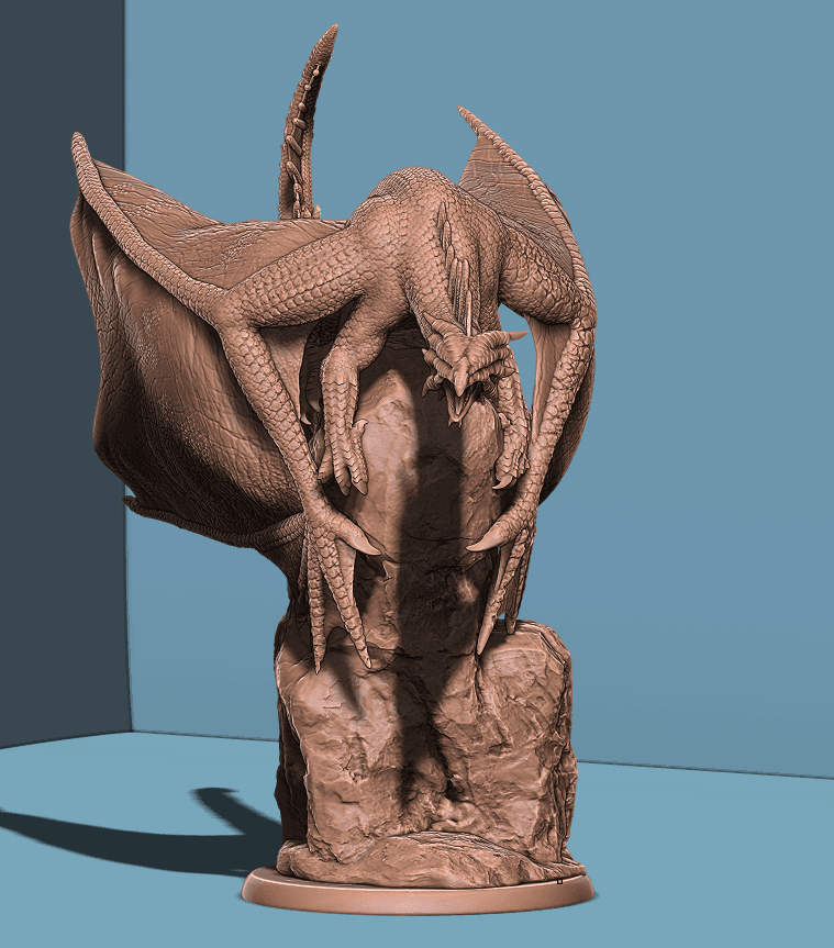 Adult Bronze Dragon 3d model