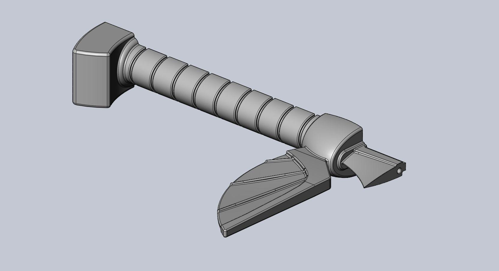 Fairy Tail Erza Scarlet 3D-Printable Sword Assembly 3d model