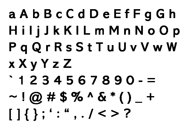 Calibri Letters Font 3d model