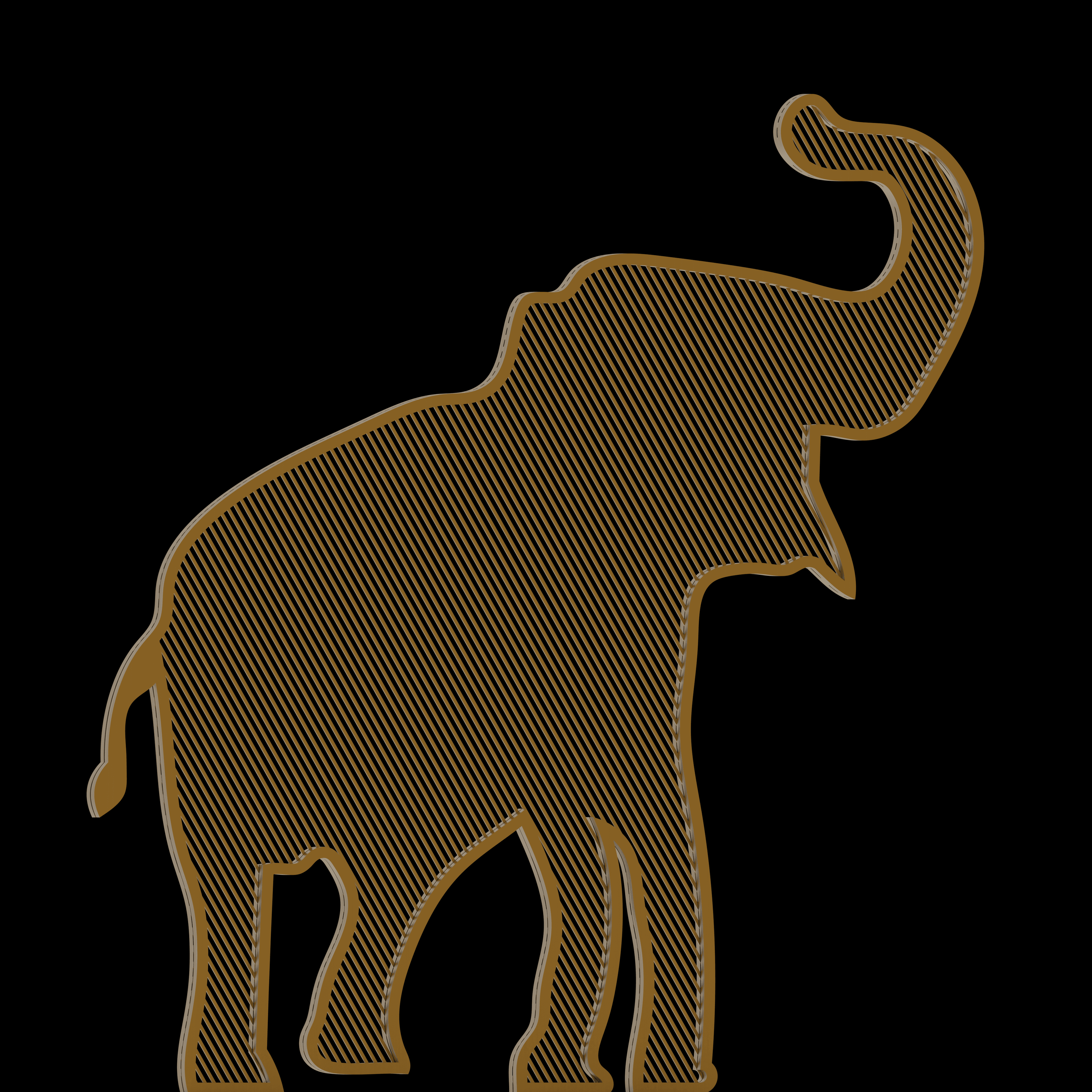 String Elephant.STL 3d model