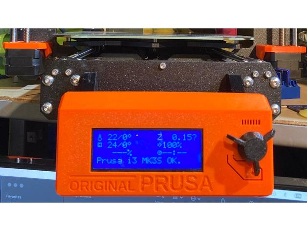 Prusa i3 Dropdown Front LCD Mount 3d model