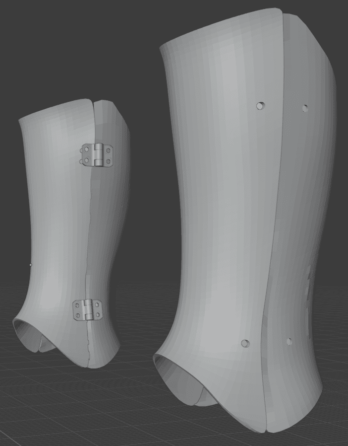 Greaves, Platelegs, Medieval, Knight Leg Armor/Armour 3d model