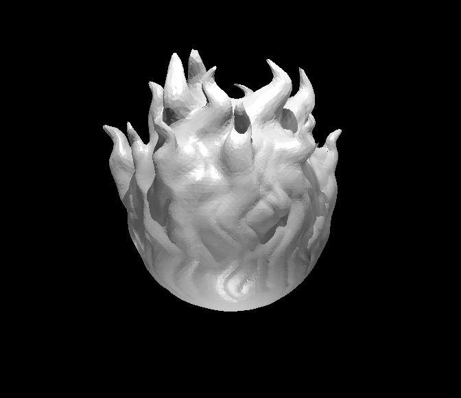 Flaming Sphere - Flaming Sphere - 3d model render - D&D - 3d model