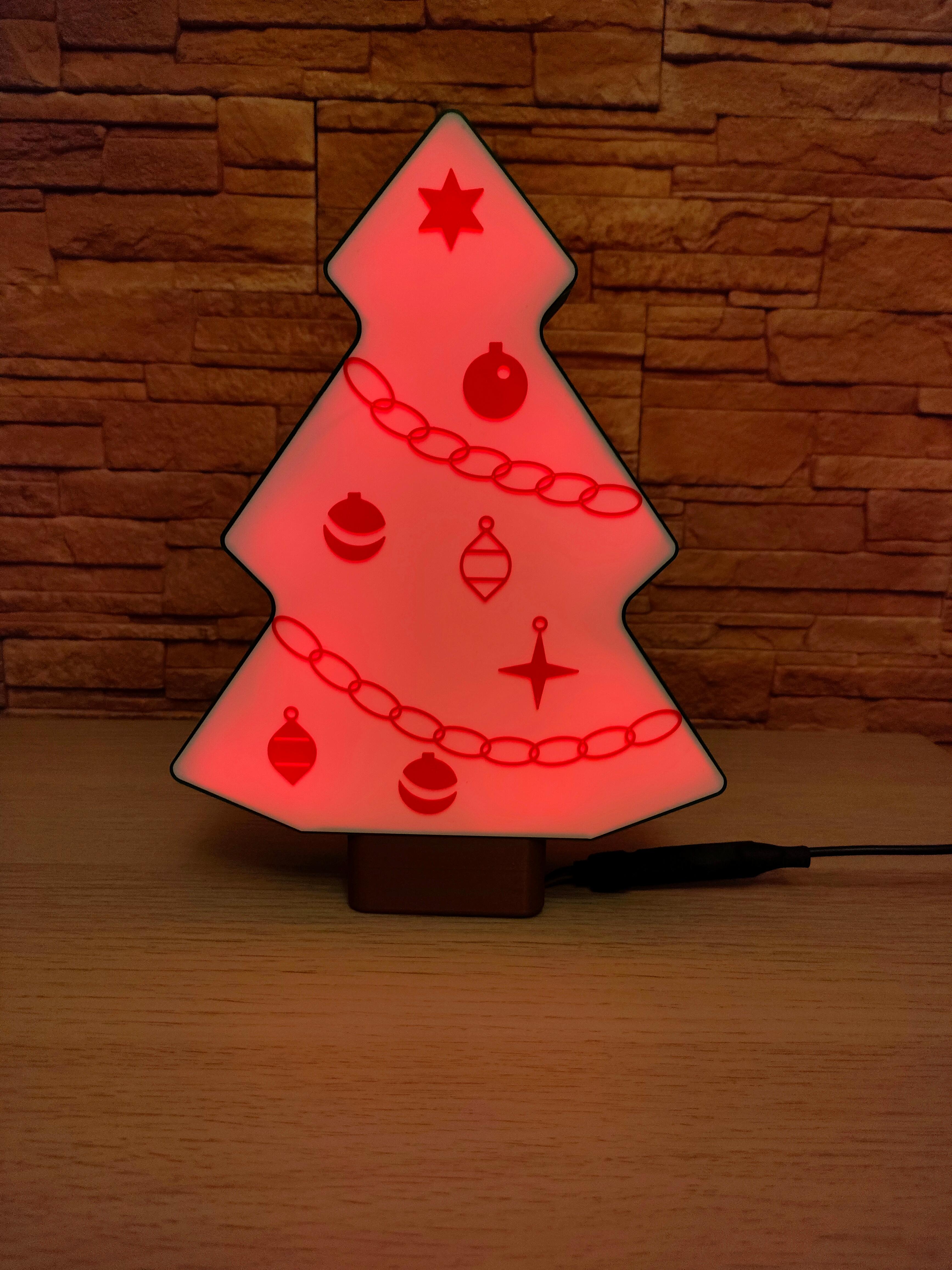 Christmas tree lamp with RGB LED lights 3d model