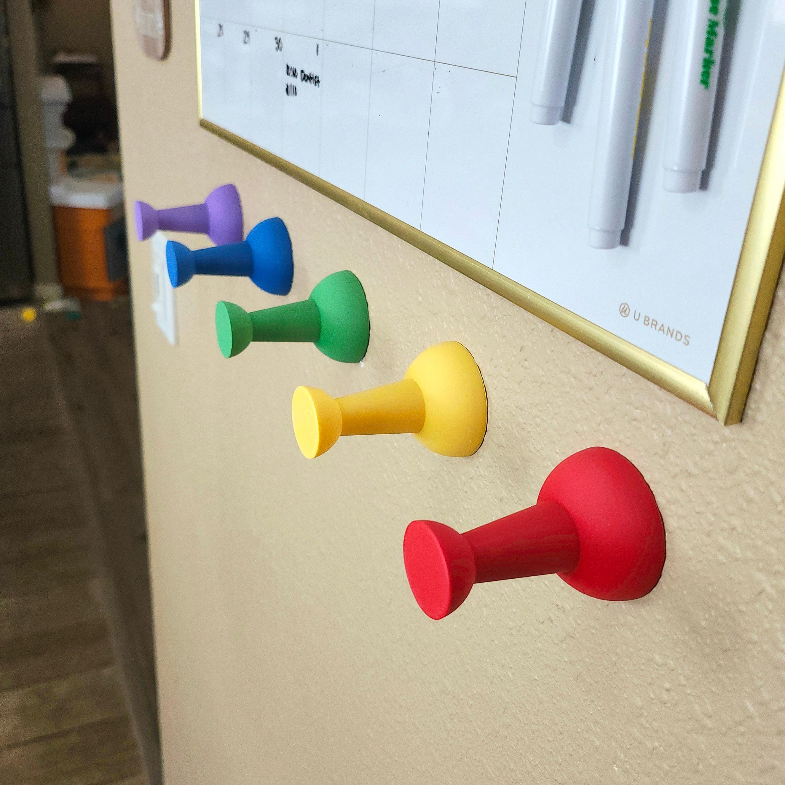 XL Decorative Oversized Push Pin Tack :: Hanging Pop-Out 3D Wall Art 3d model