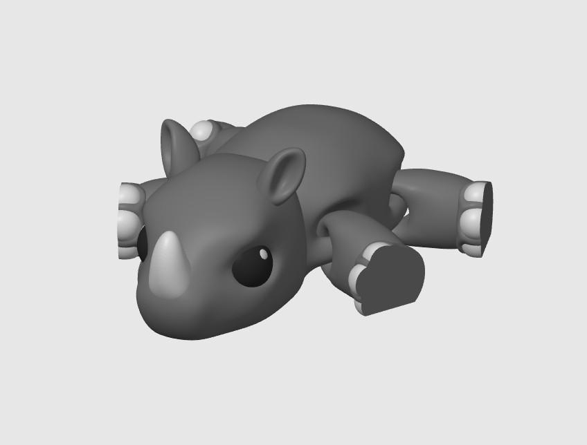 Chibi Rhino Fidget 3d model