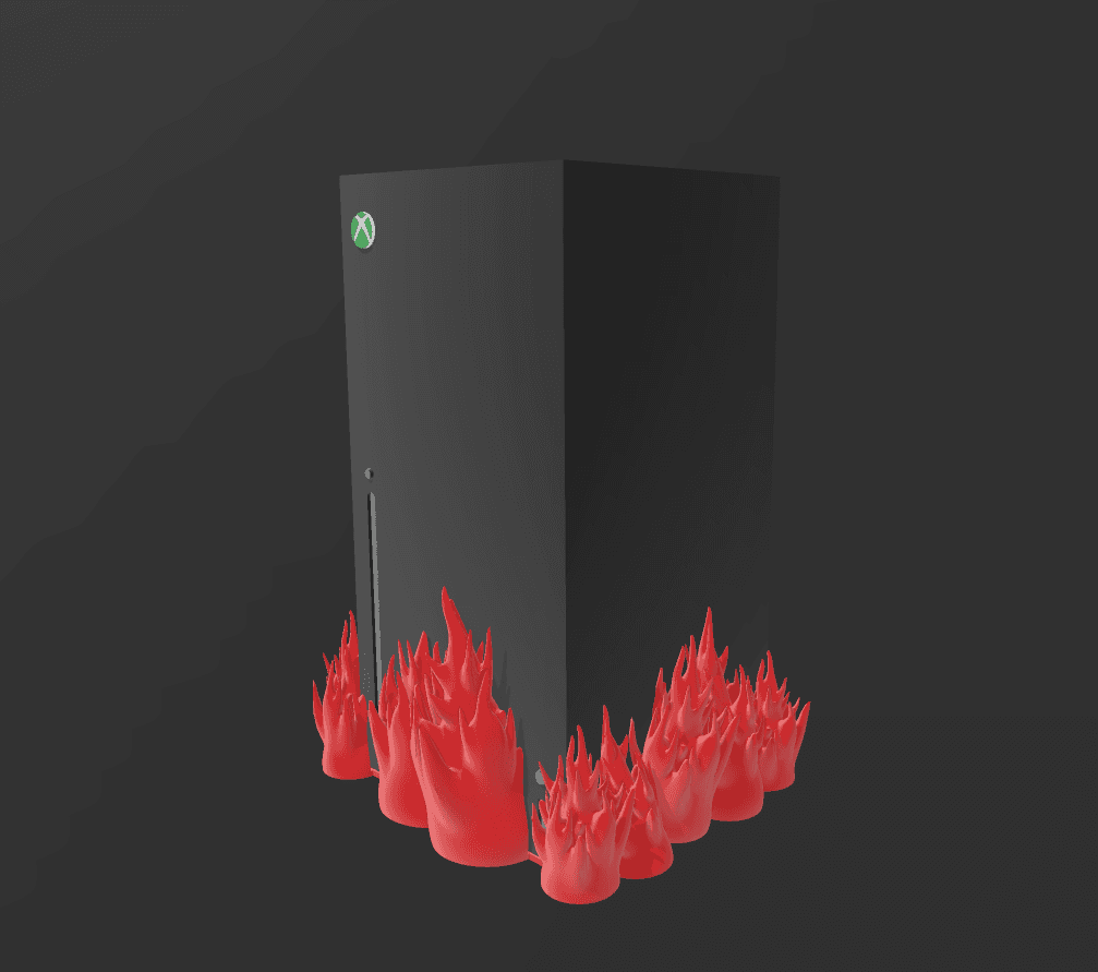 xbox series x fire display 3d model