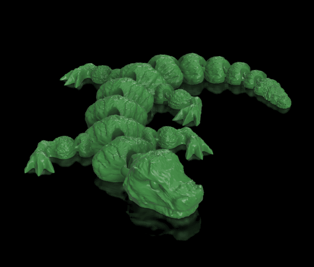 Articulated Stone Lizard 3d model
