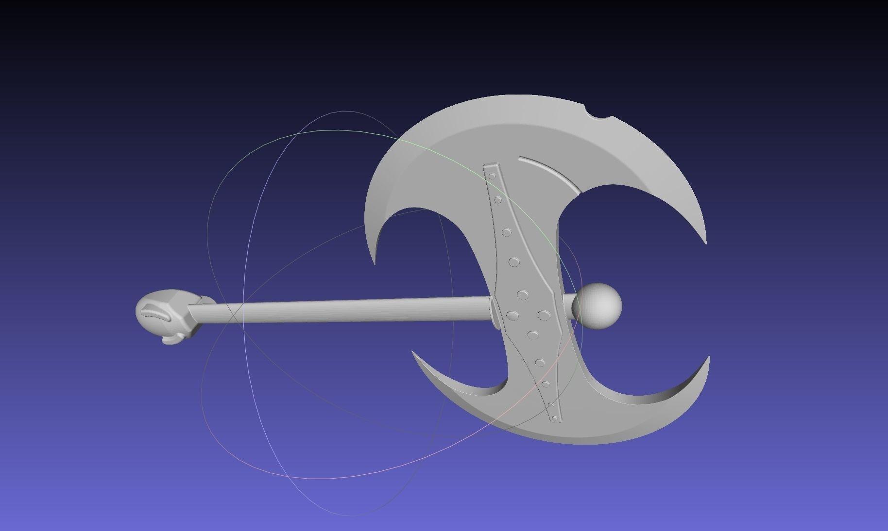 How To Train Your Dragon Astrid Battle Axe Printable Assembly 3d model