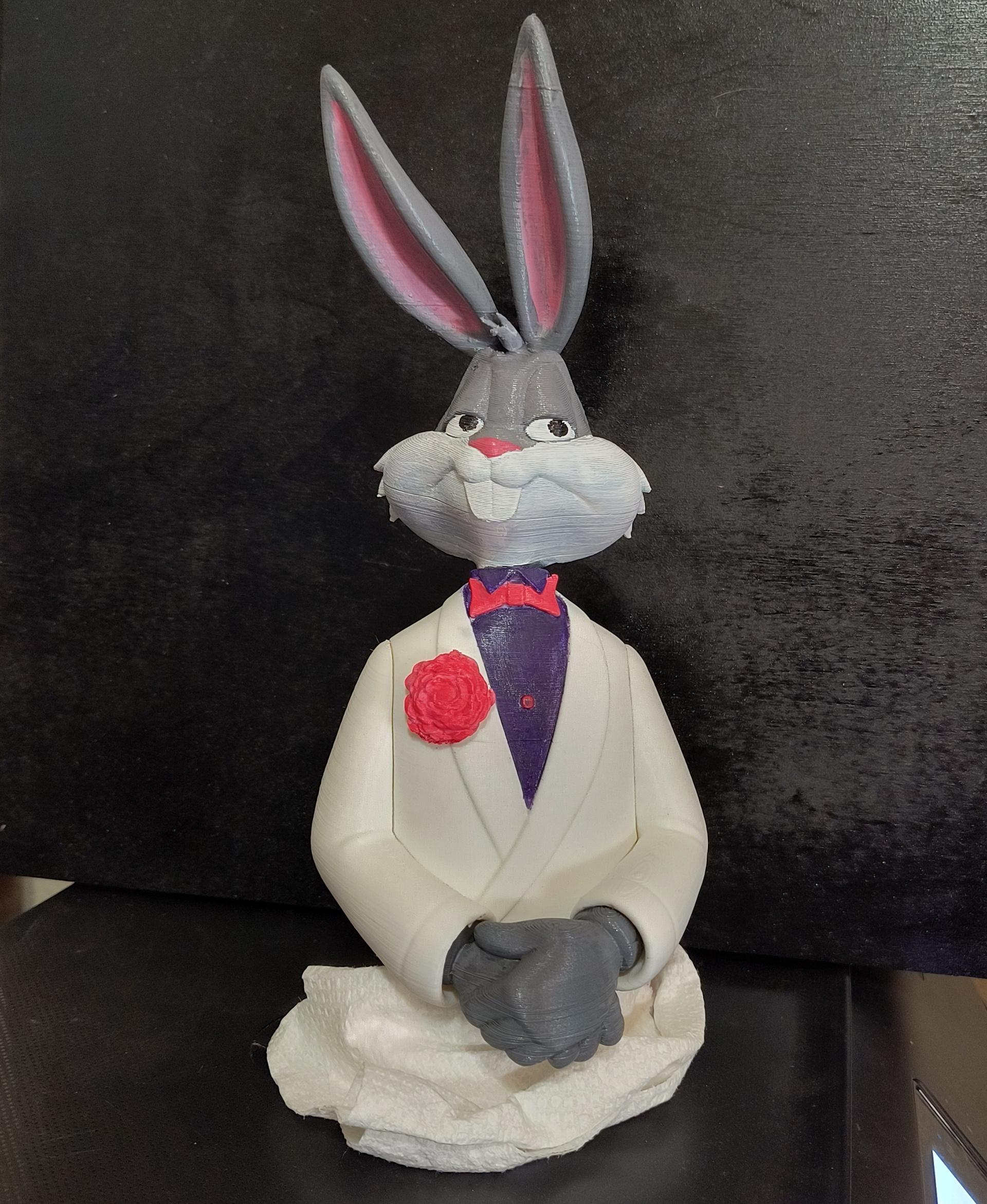 Bugs Bunny  - Printed in FDM and painted, Base was still printing but had to show him off - 3d model