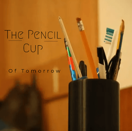 Basic Pencil Cup (Customizable) 3d model