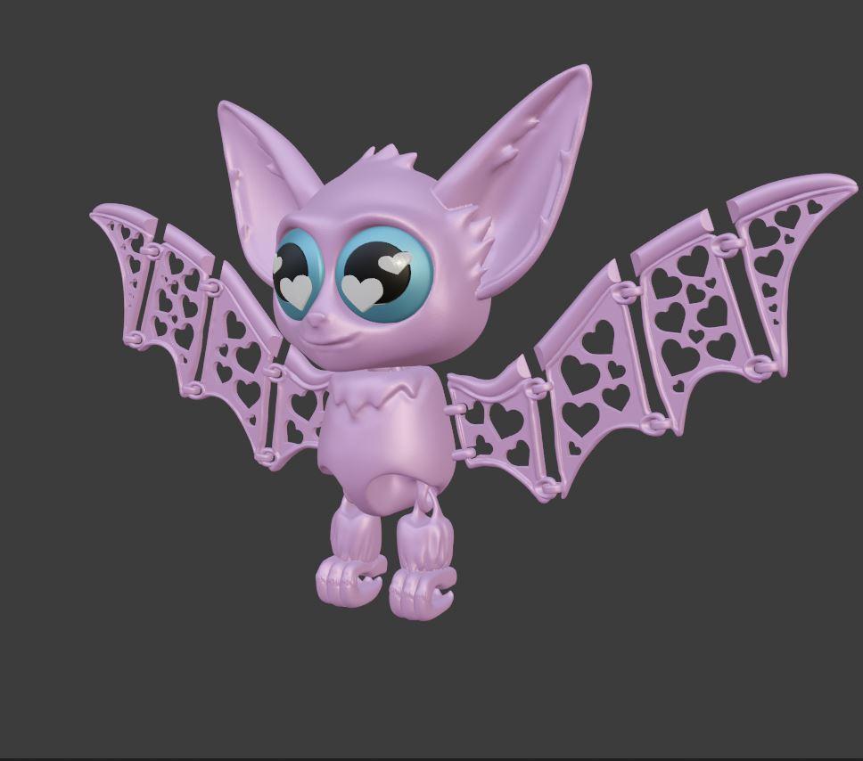 ARTICULATED VALENTINE'S DAY HEART BAT 3d model