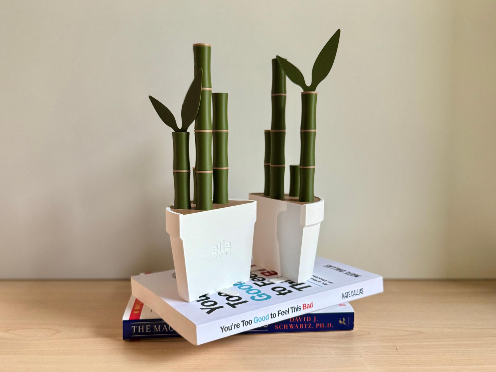 Bambooks: Bookends with Bookmarks by elleSTVDIO 3d model