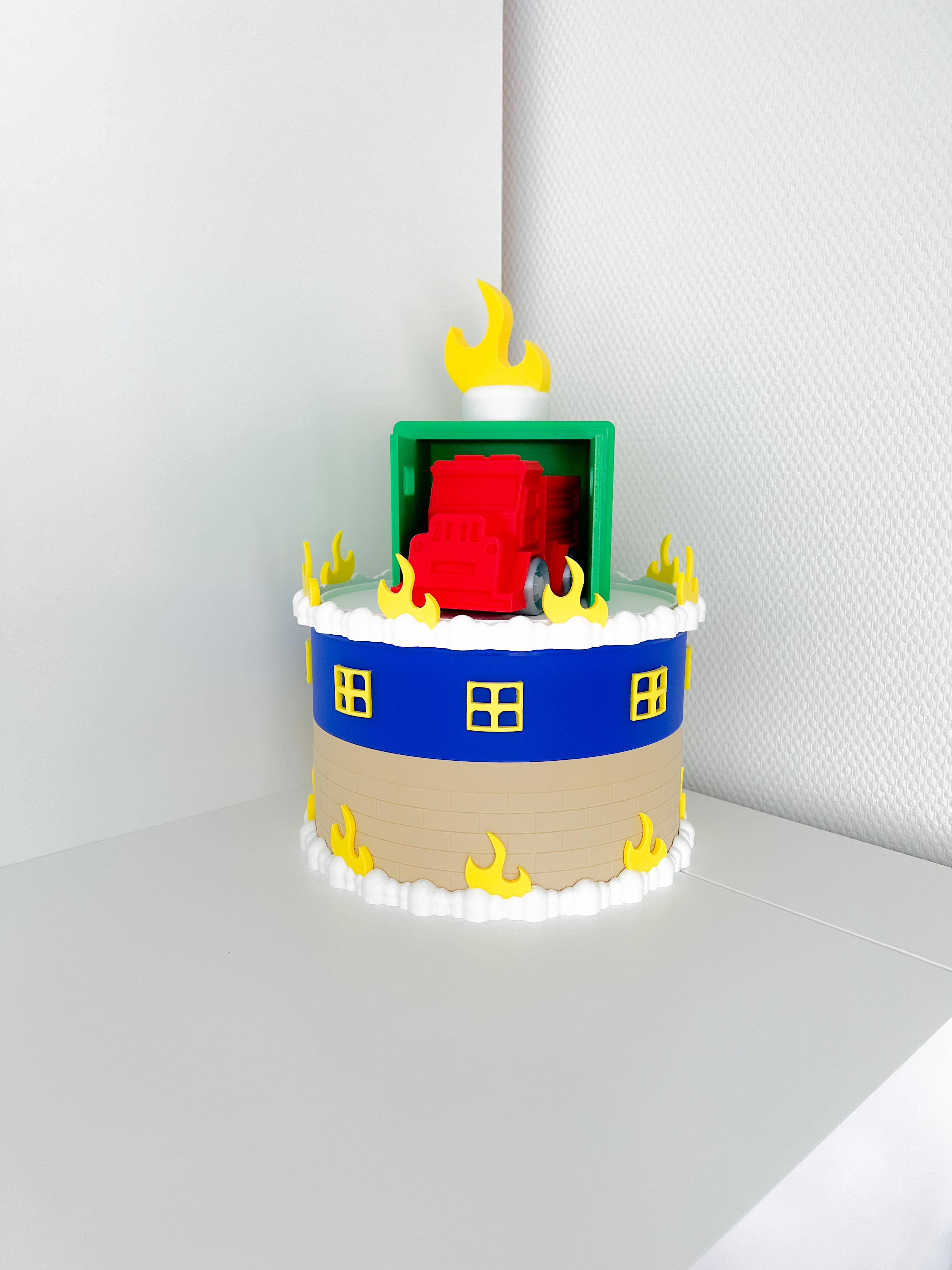 Firefighters cake 3d model