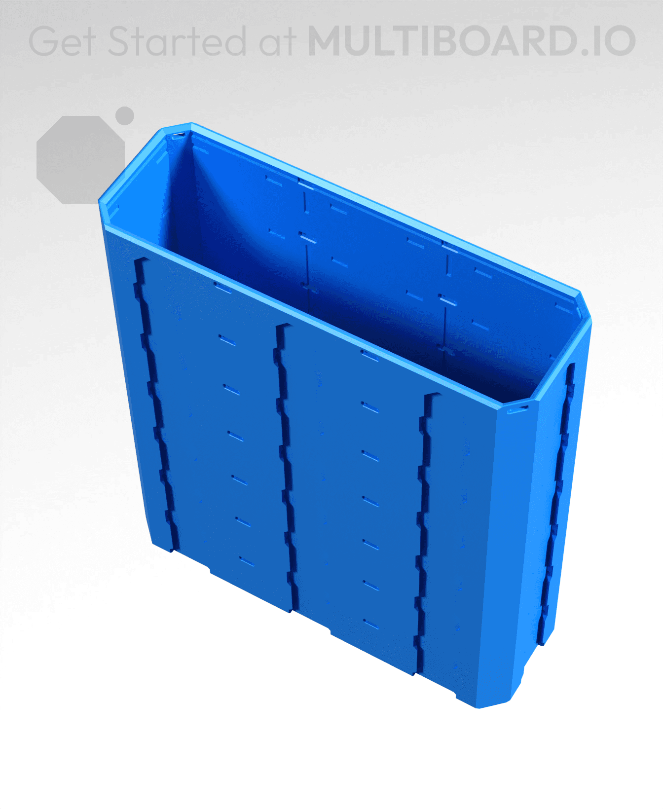 3x1x3.5 - Topped Multipoint Rail - Pop-In Multibin Shell Extension 3d model