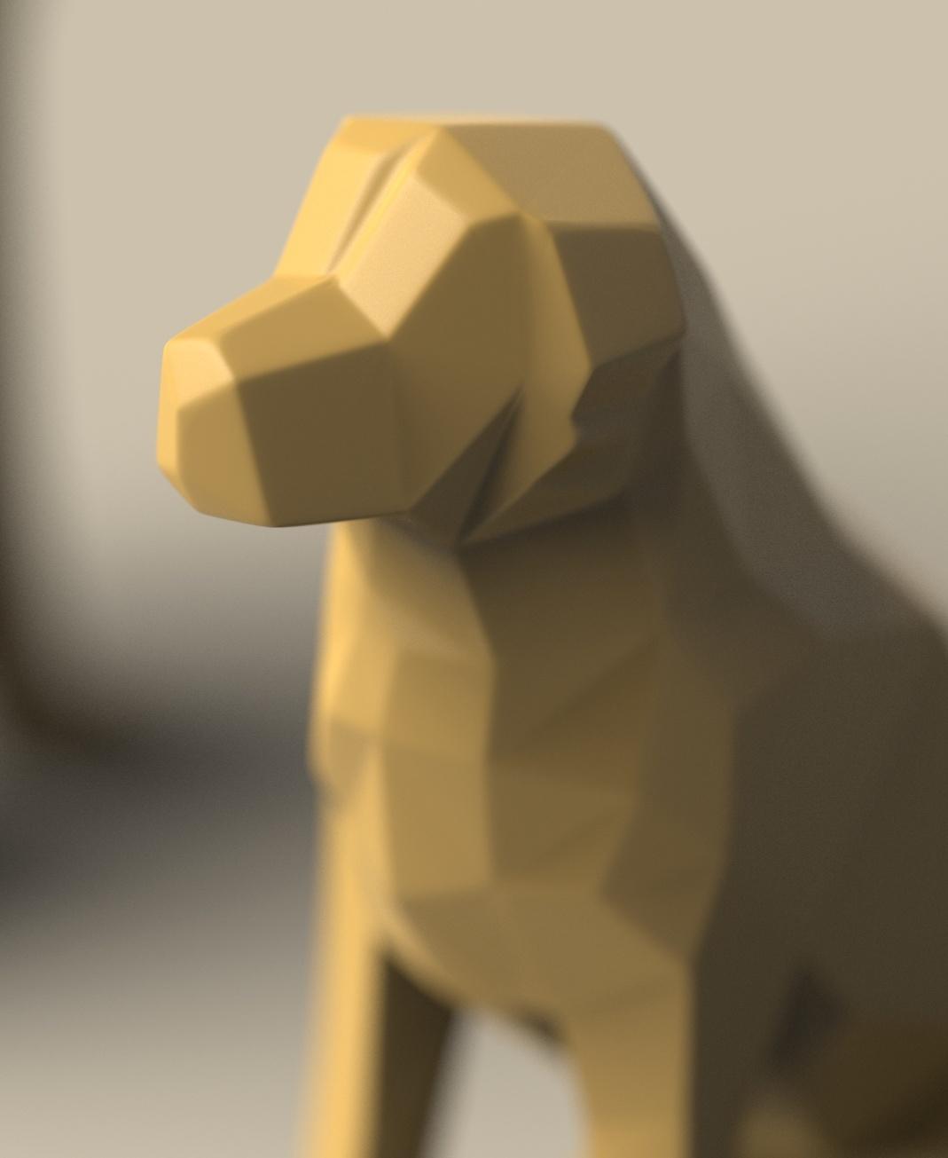 Low-poly Golden Retriever - Remastered 3d model