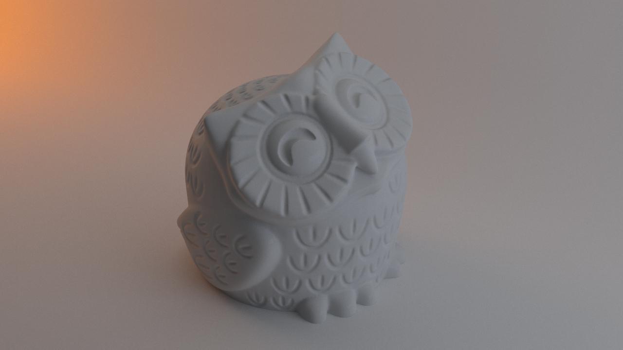 owl sculpture 3d model