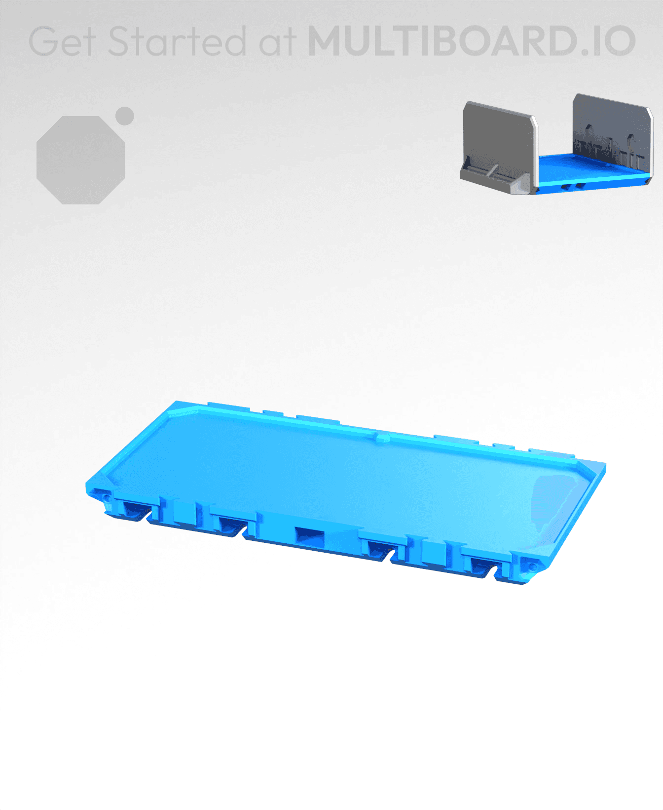 2x1-Deep - Plain - Multibin Drawer Base 3d model