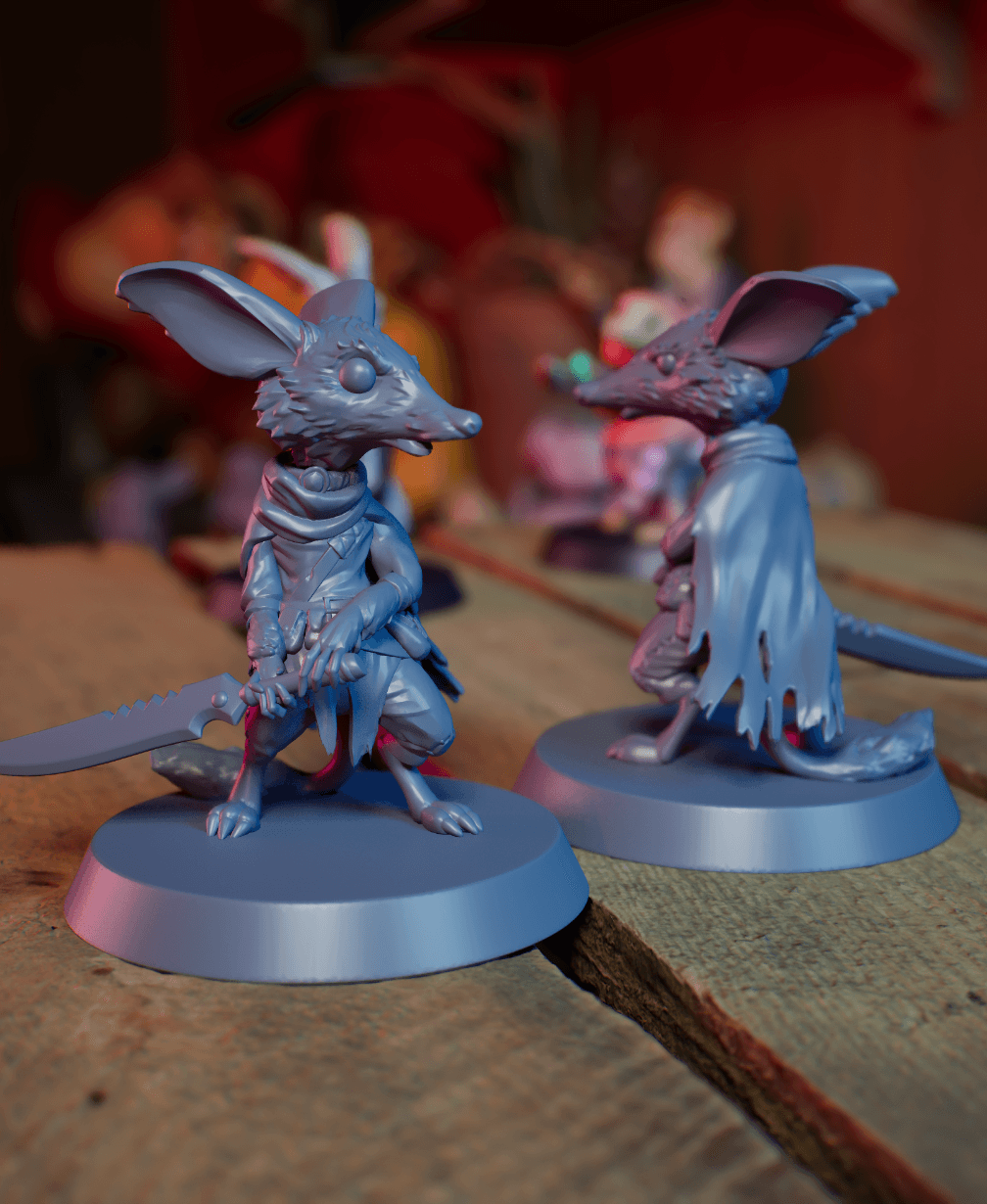 Drongo the Stoic Fighter Bilby - Tabletop Mini 3d model