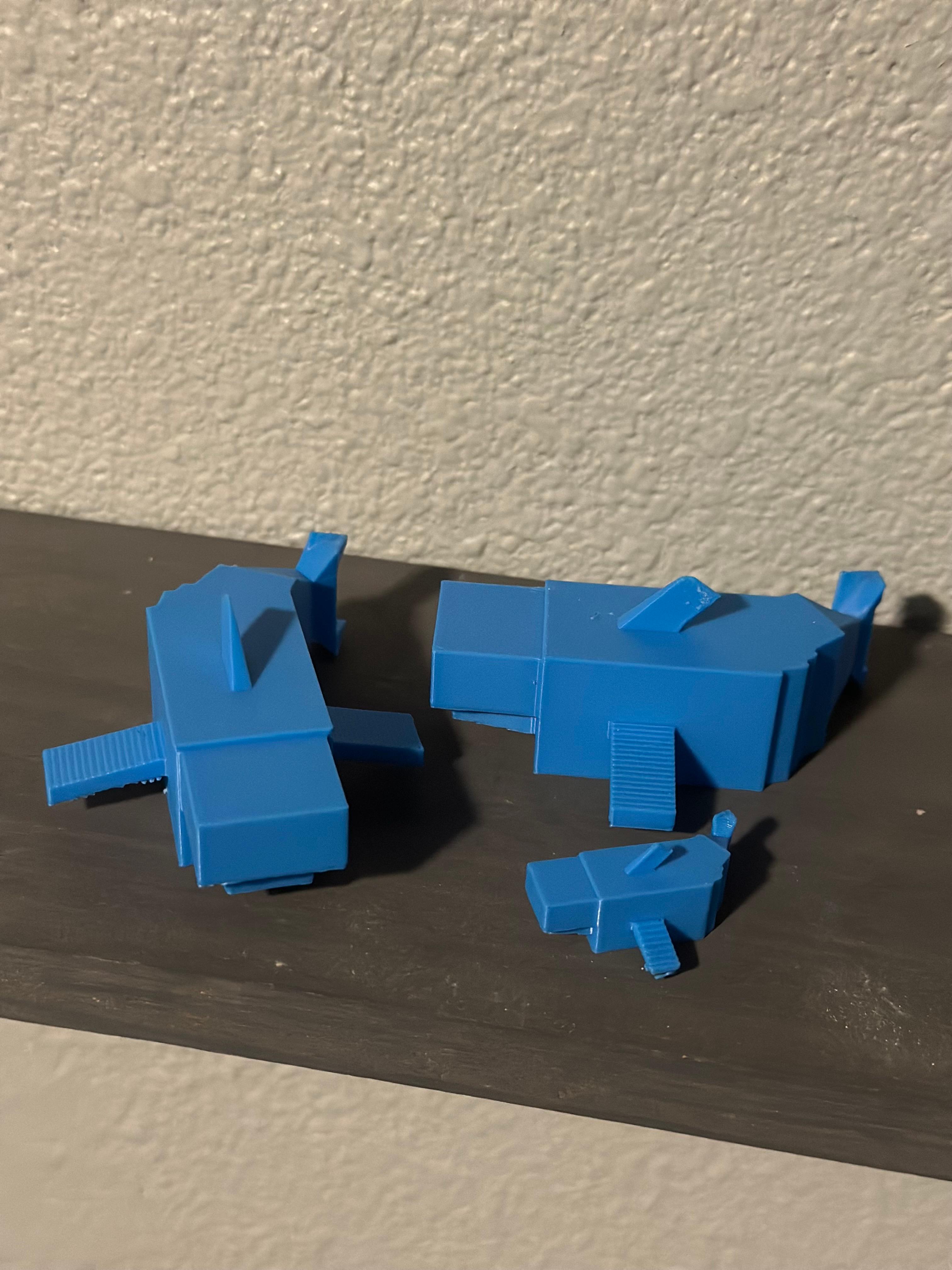 Minecraft Shark Family 3d model