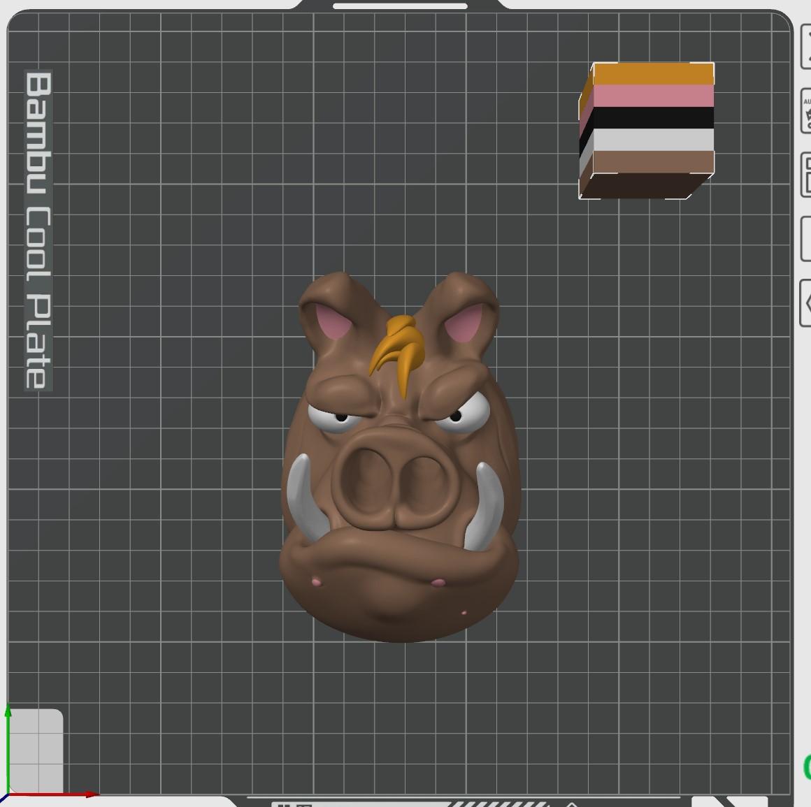 Angry Hog Wall Mount and Tools Stand 3d model