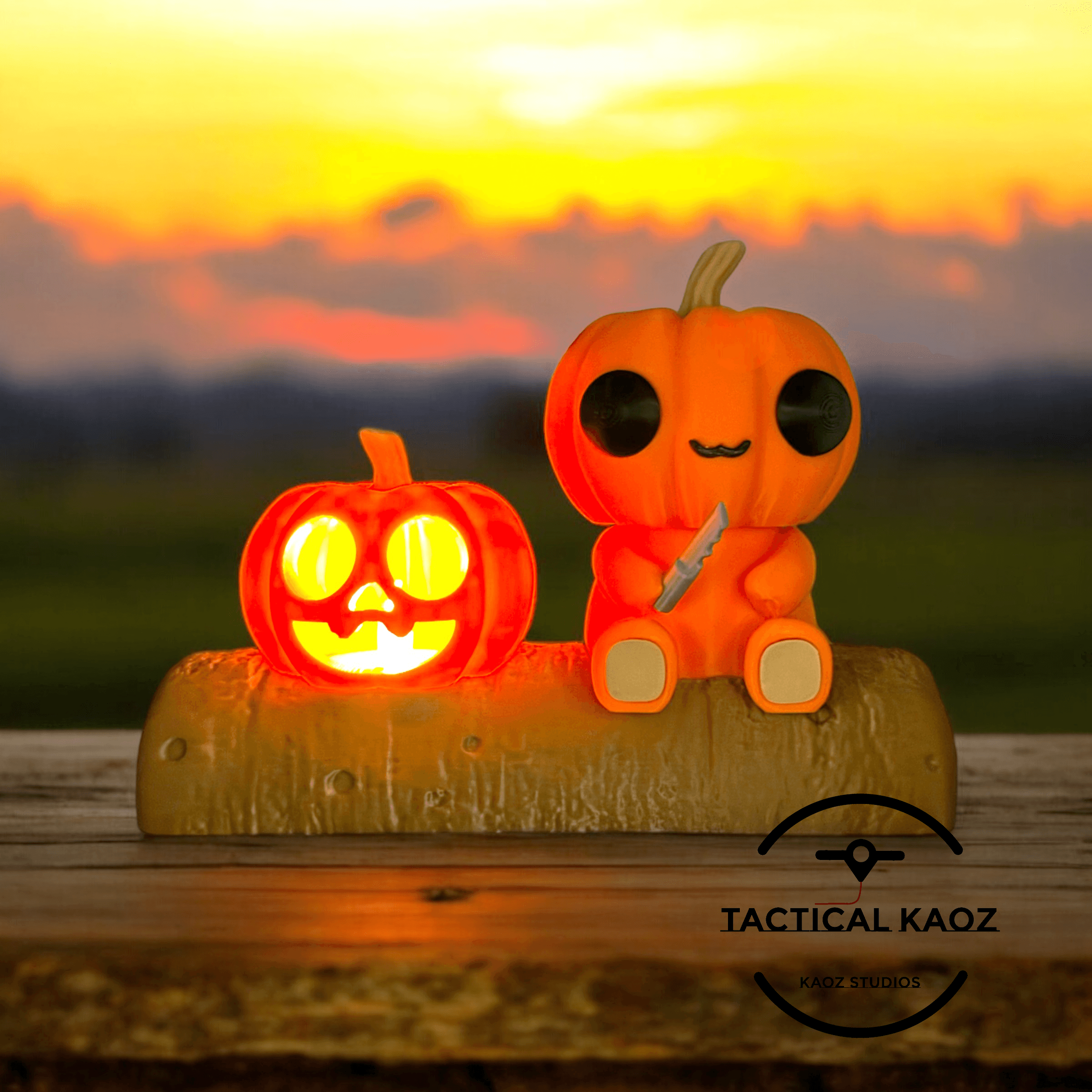 Pumpkin Patch Pal Tea Light Pumpkin Scene 3d model