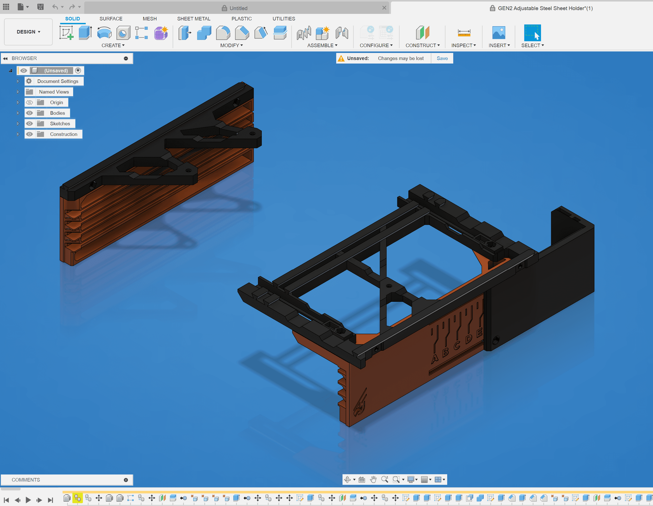 GEN2 Steel Sheet Holder CAD Files 3d model