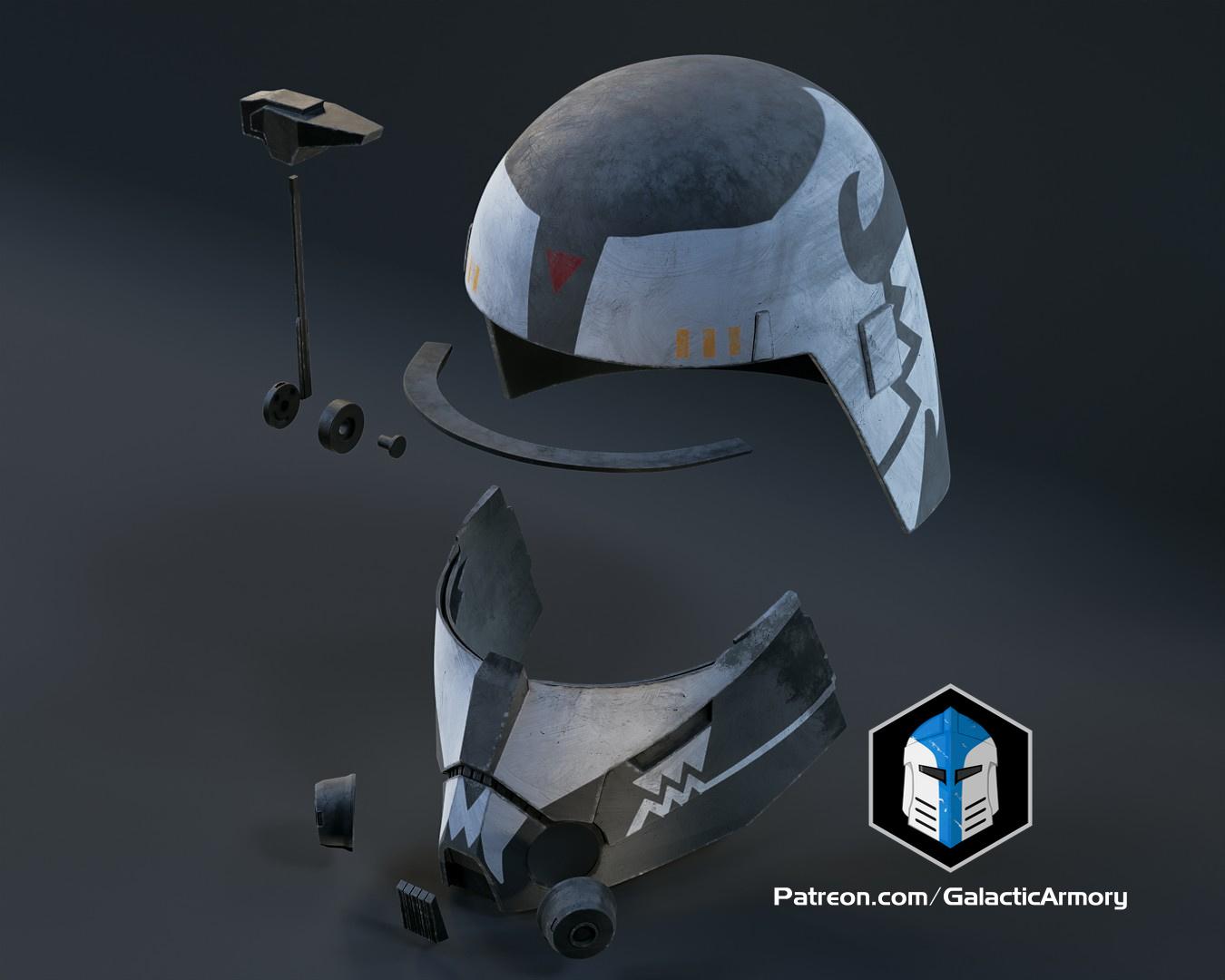 Desert Commander Wolffe Helmet - 3D Print Files 3d model