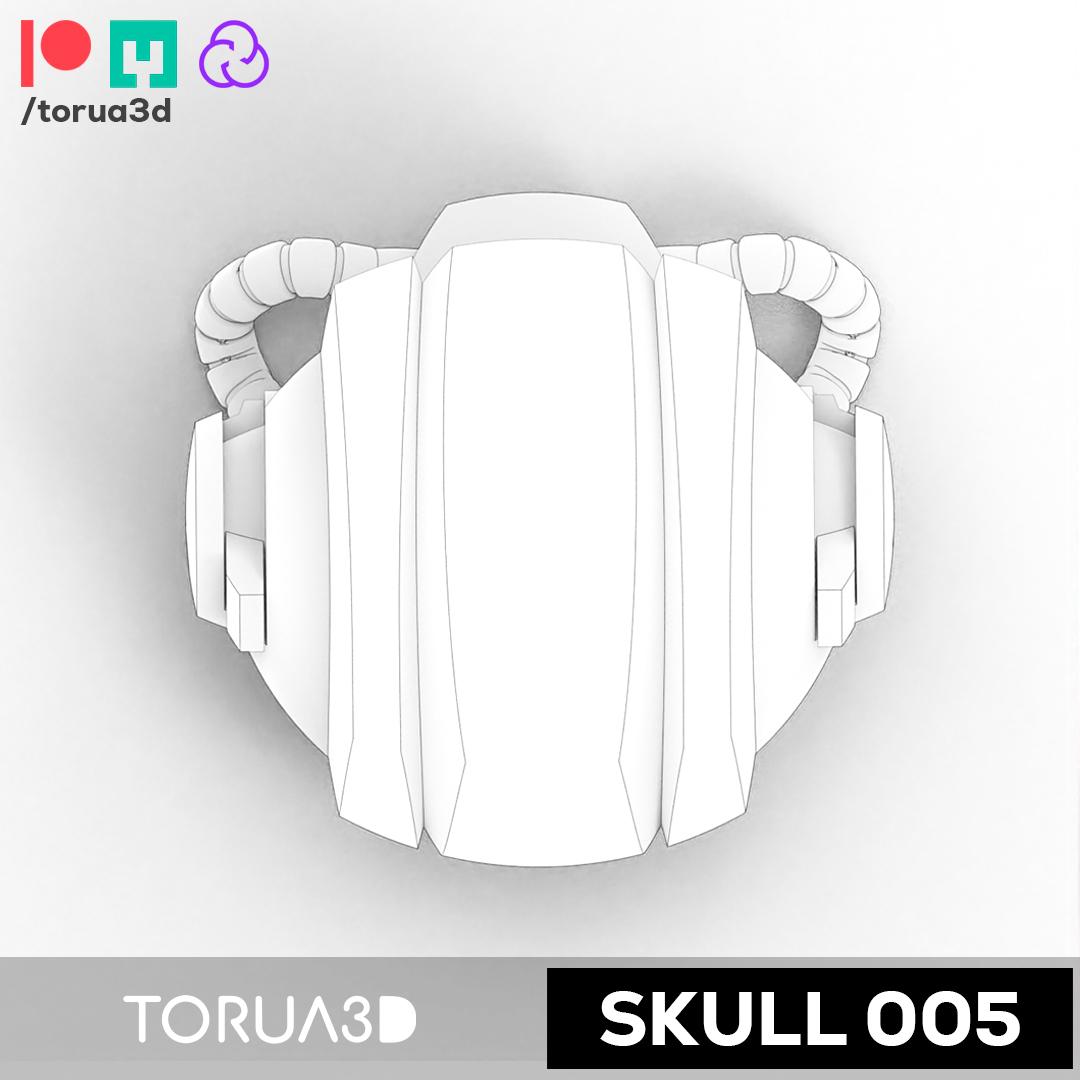 Astronaut Skull 005 - Art - Print in place - STL 3d model