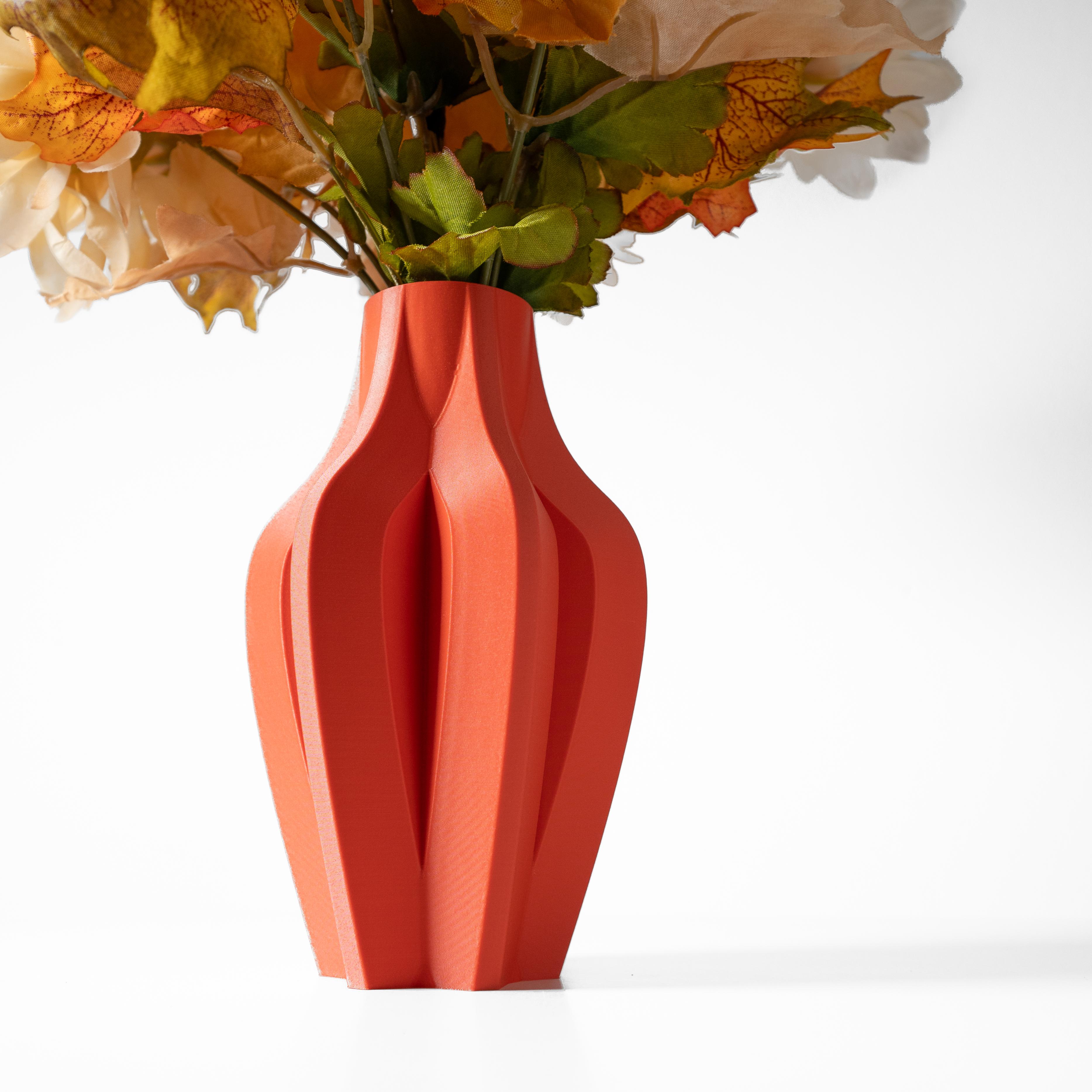 The Kasia Vase, Modern and Unique Home Decor for Dried and Preserved Flower Arrangement  | STL File 3d model