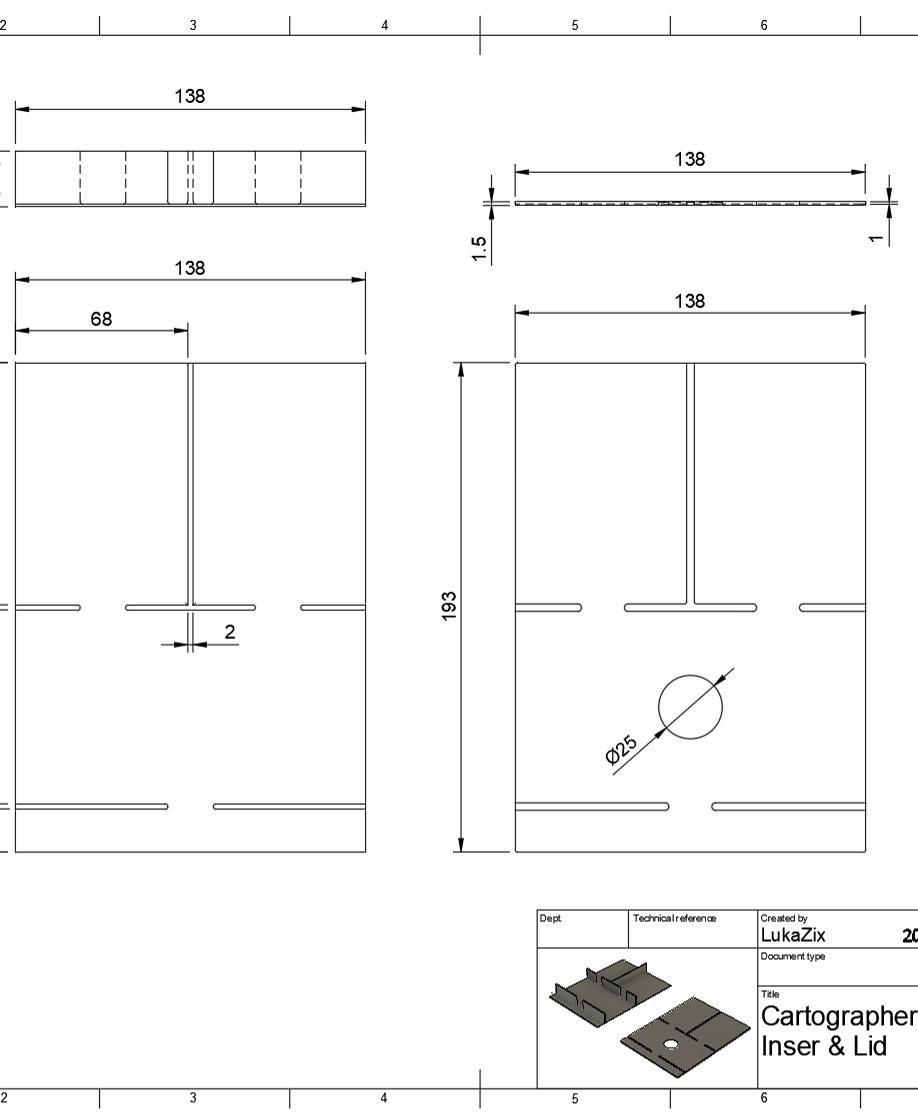 Cartographers / Kartografové insert with sleeves 3d model