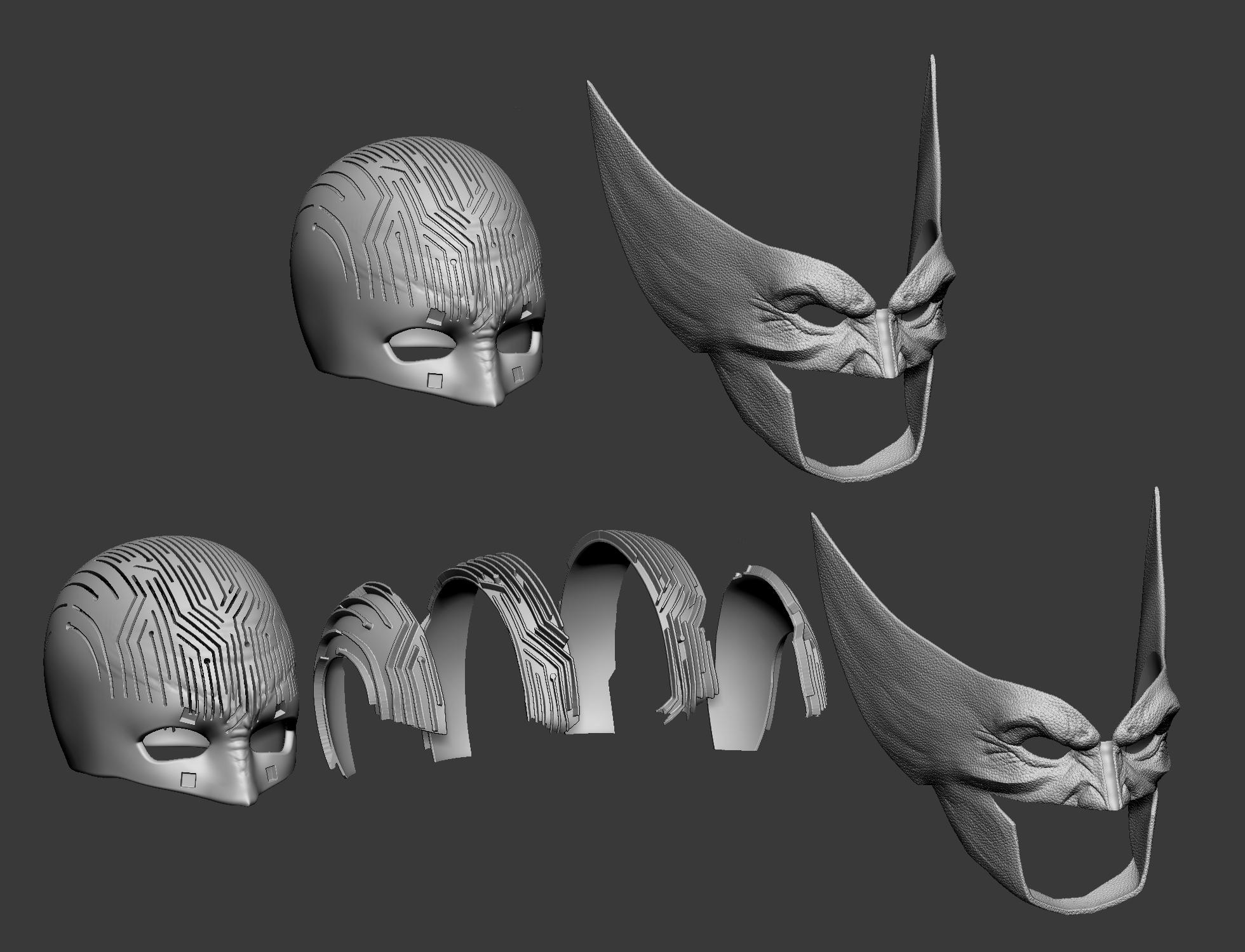 Omega Wolverine Mask STL 3D FILE 3d model