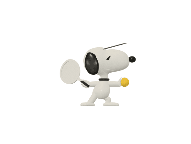 Snoopy playing tennis 3d model