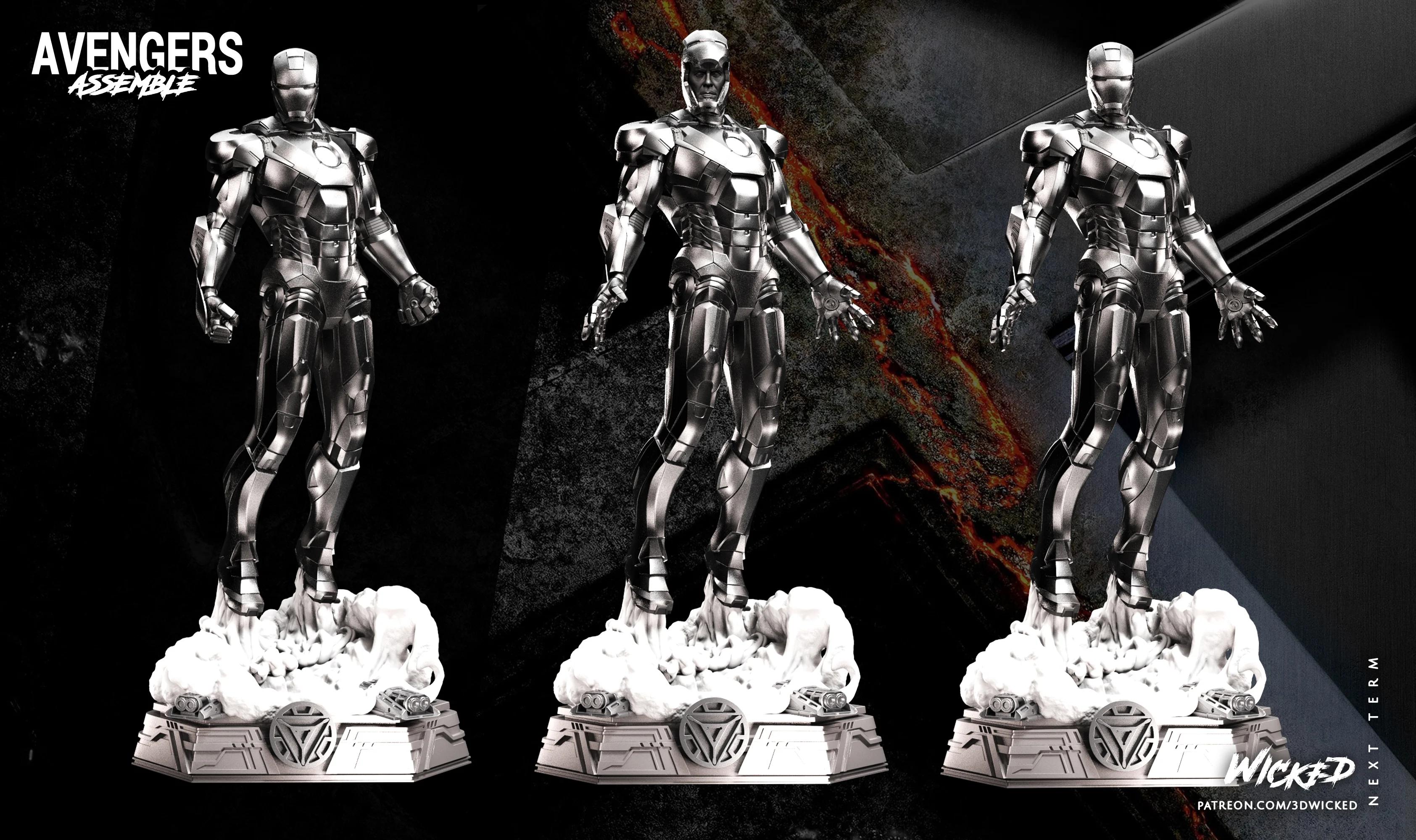WICKED MARVEL IRON MAN SCULPTURE: TESTED AND READY FOR 3D PRINTING 3d model