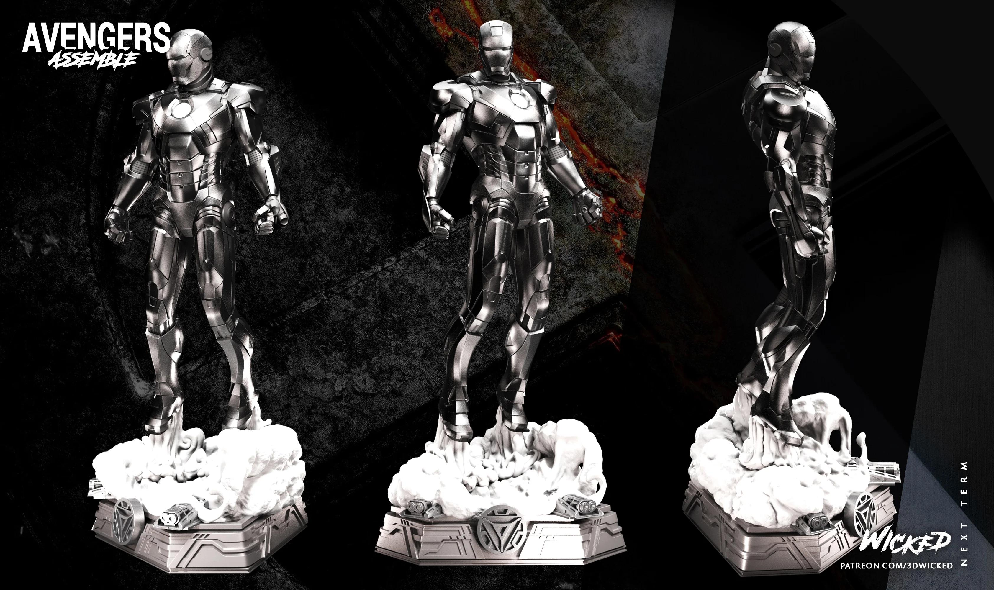 WICKED MARVEL IRON MAN SCULPTURE: TESTED AND READY FOR 3D PRINTING 3d model