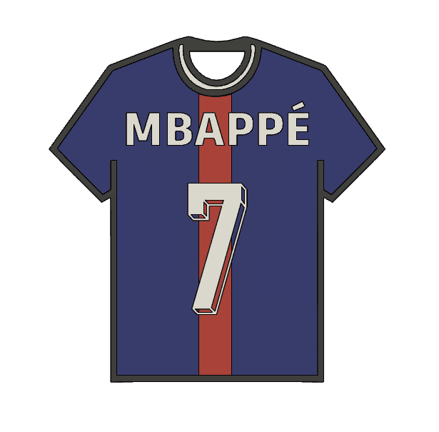  Mbappe Keychain 3d model