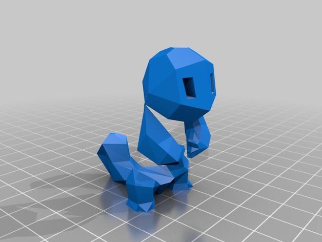 Low-Poly Squirtle - Multi and Dual Extrusion version 3d model
