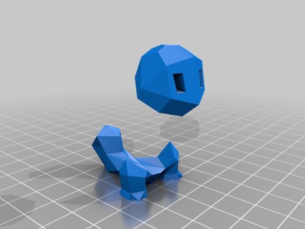 Low-Poly Squirtle - Multi and Dual Extrusion version 3d model