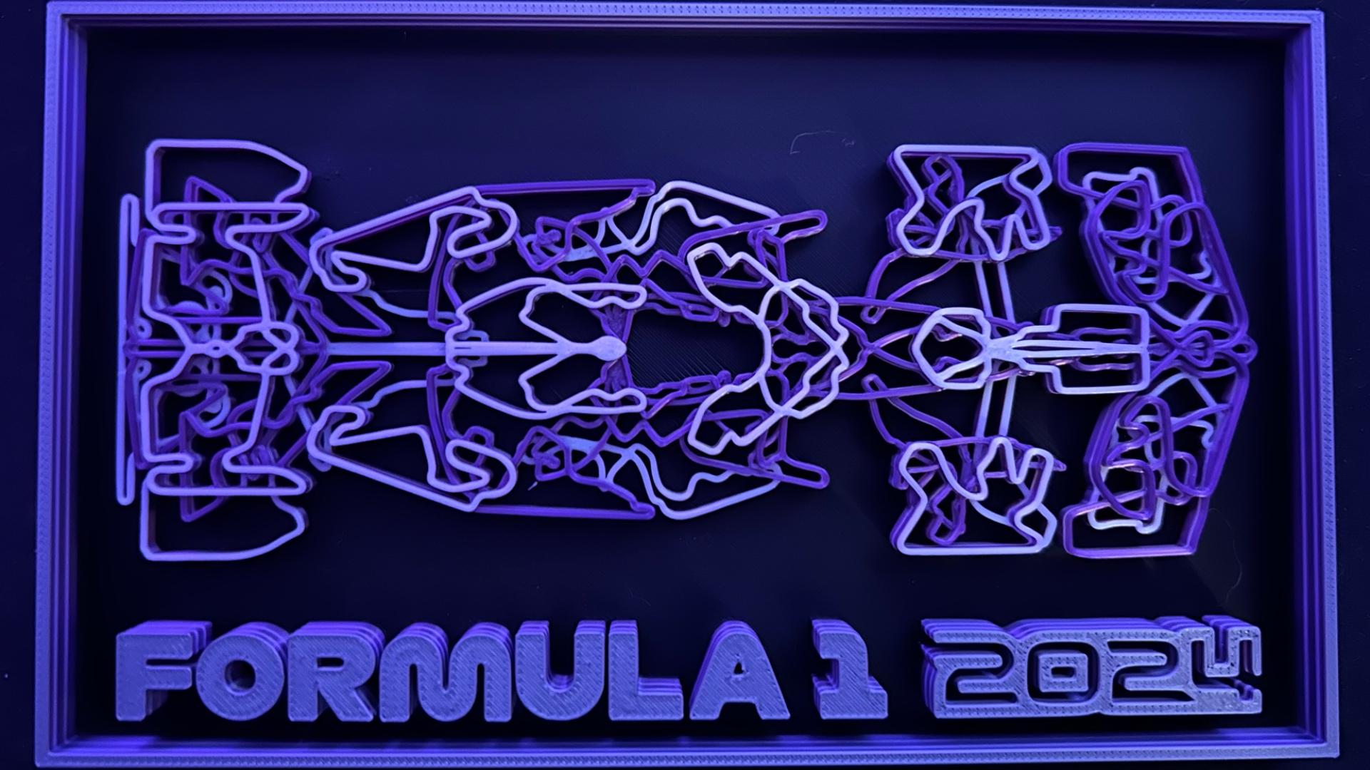 Formula One 2024 Art - This is an incredible design and prints extremely well. The color combinations are endless and you can be very creative with the combinations. - 3d model
