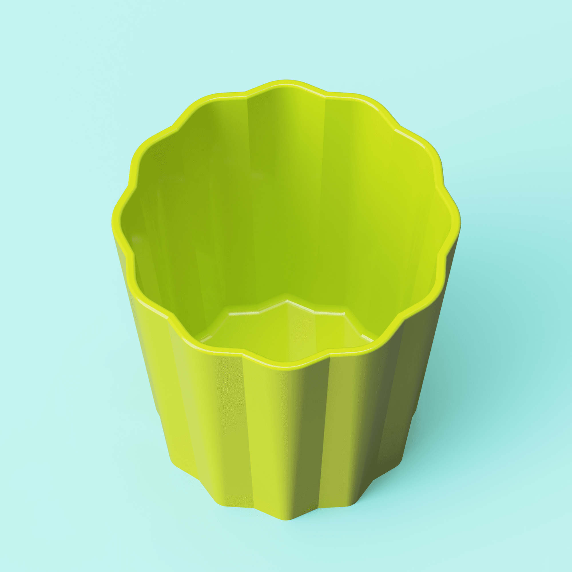 Modern Faceted Planter 3d model