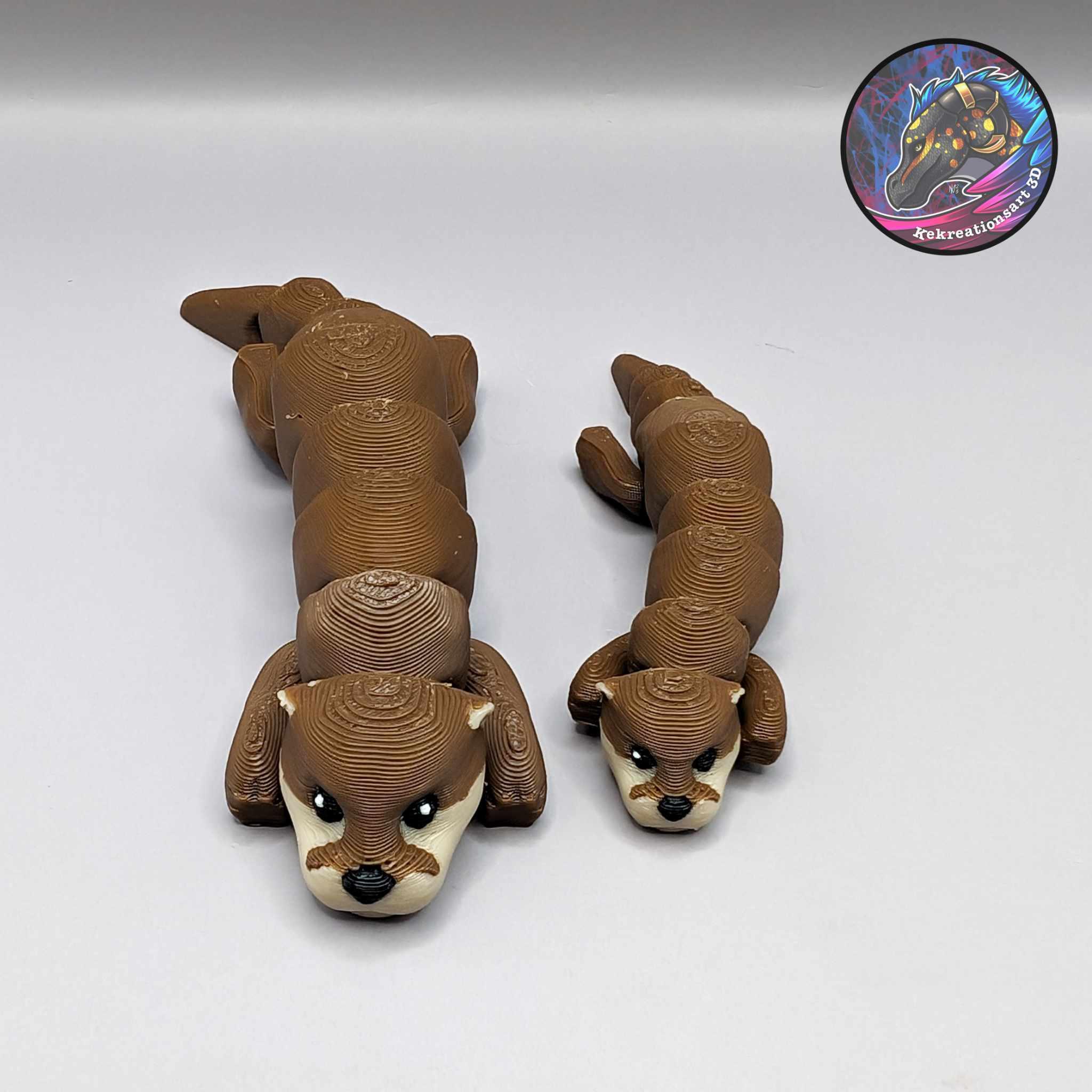 Baby Flexi Critter Set 1 (Otter, Ferret, Skunk) 3d model